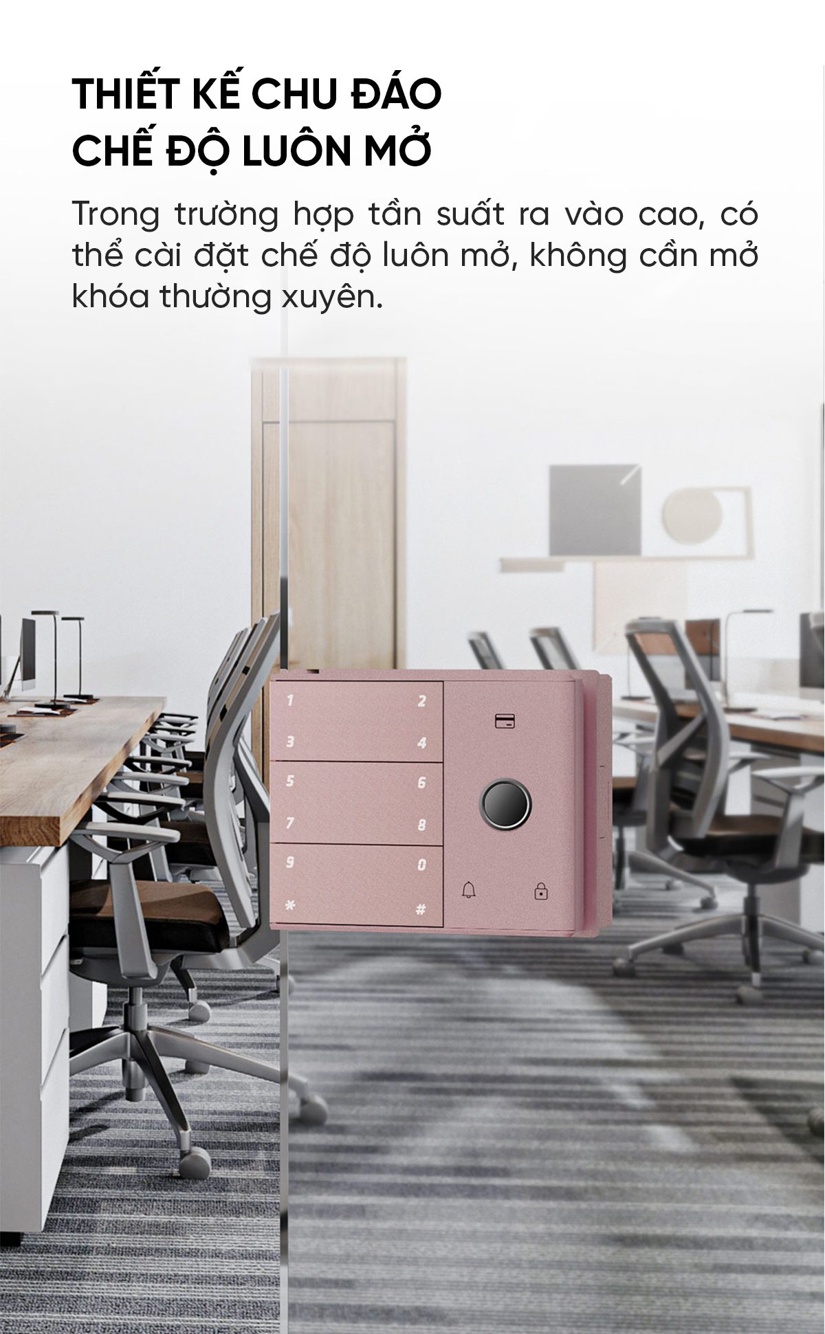 Khóa vân tay cửa kính thông minh Pro Xiaomi CRMCR