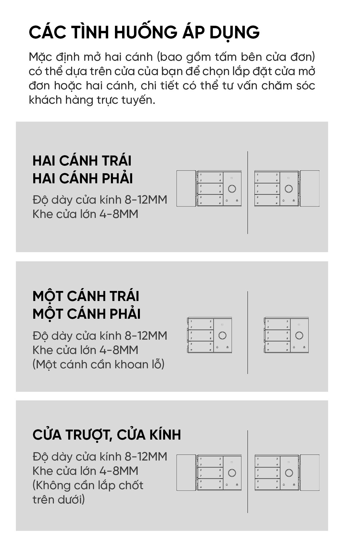 Khóa vân tay cửa kính thông minh Pro Xiaomi CRMCR