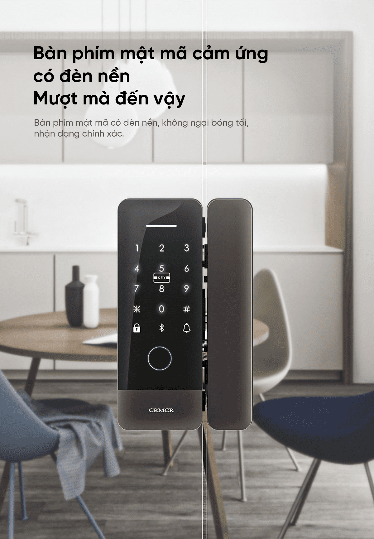Khóa vân tây cửa kính thông minh Xiaomi Kawaii CB2207