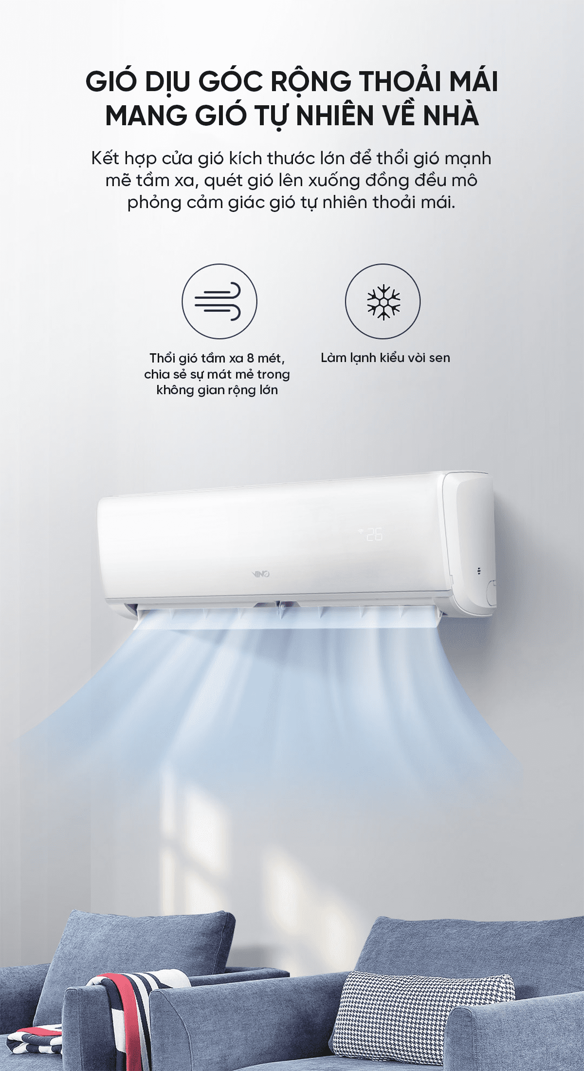 Điều Hoà Xiaomi Vino 12000 BTU 1 Chiều Làm Lạnh KF - 35W/V31ZA - 3 App Mihome