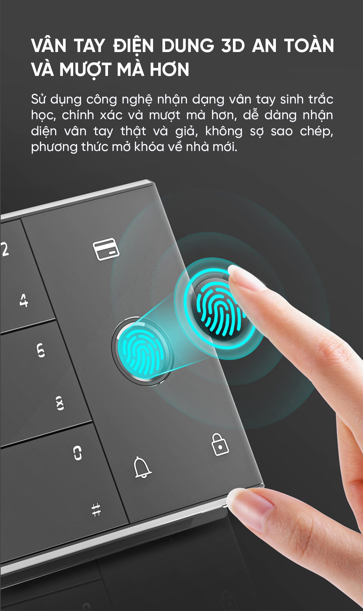 Khóa vân tay cửa kính thông minh Pro Xiaomi CRMCR