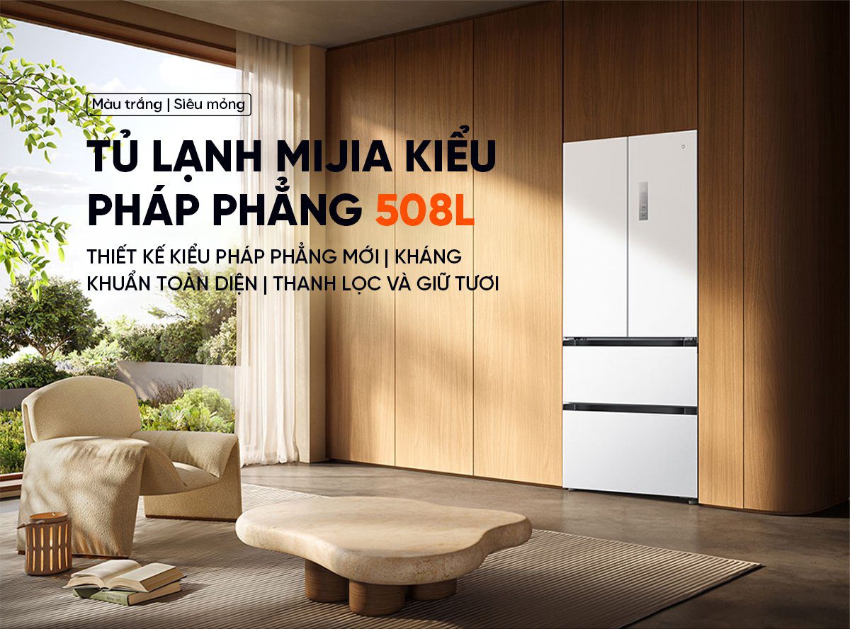 Tủ lạnh Xiaomi Mijia 508L kiểu Pháp Màu Trắng