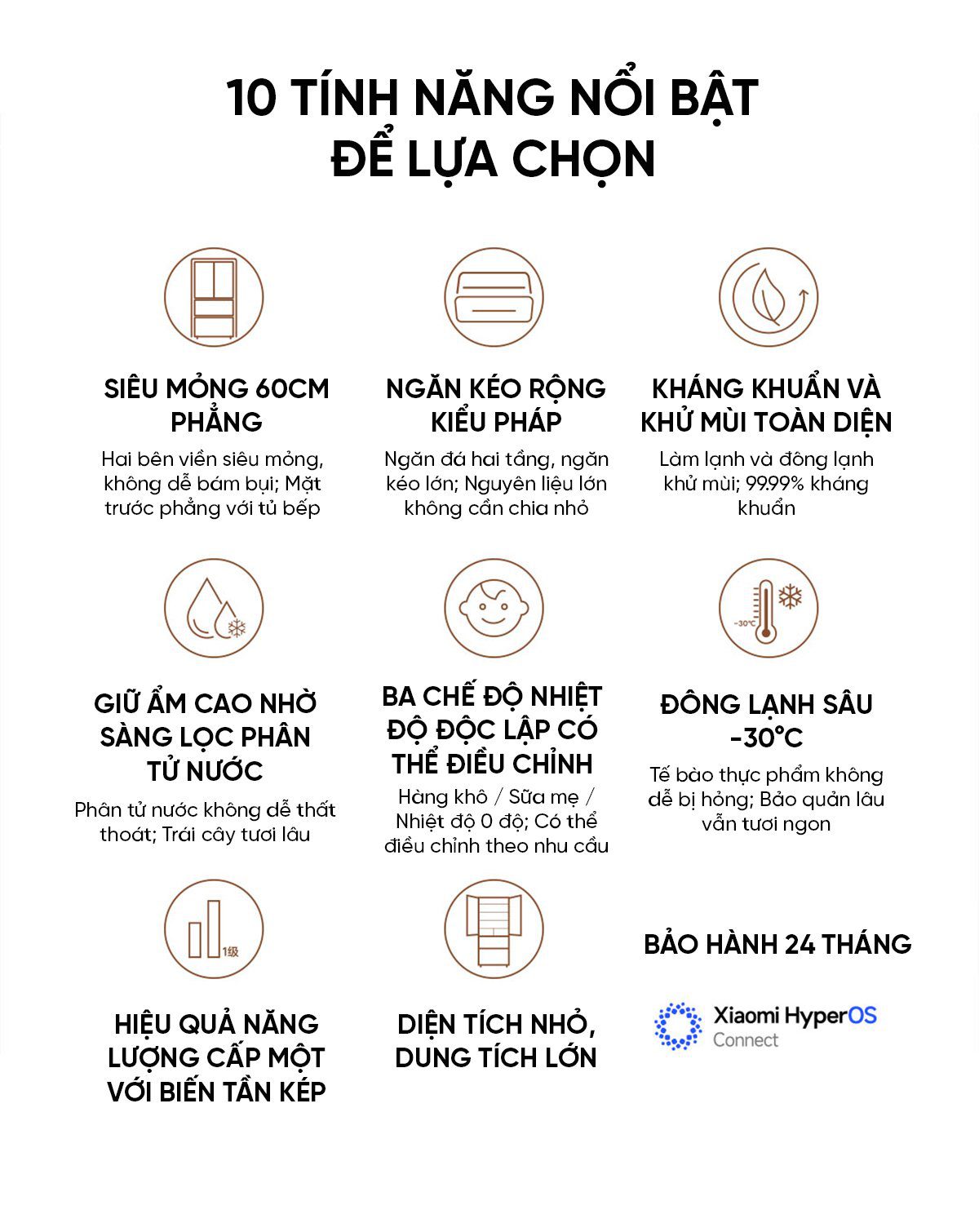 Tủ lạnh Xiaomi Mijia 508L kiểu Pháp Màu Trắng