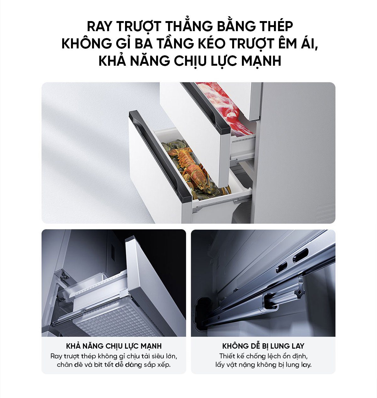Tủ lạnh Xiaomi Mijia 508L kiểu Pháp Màu Trắng