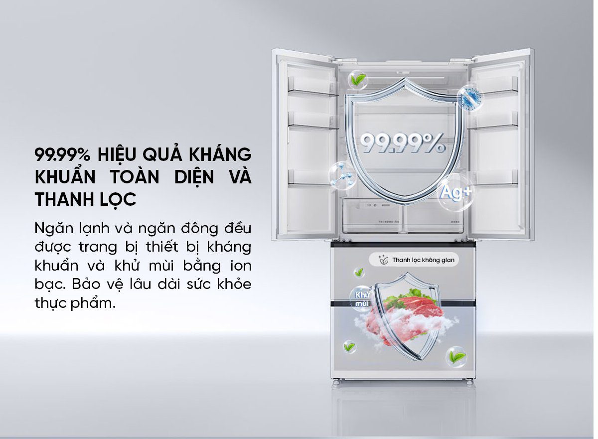 Tủ lạnh Xiaomi Mijia 508L kiểu Pháp Màu Trắng