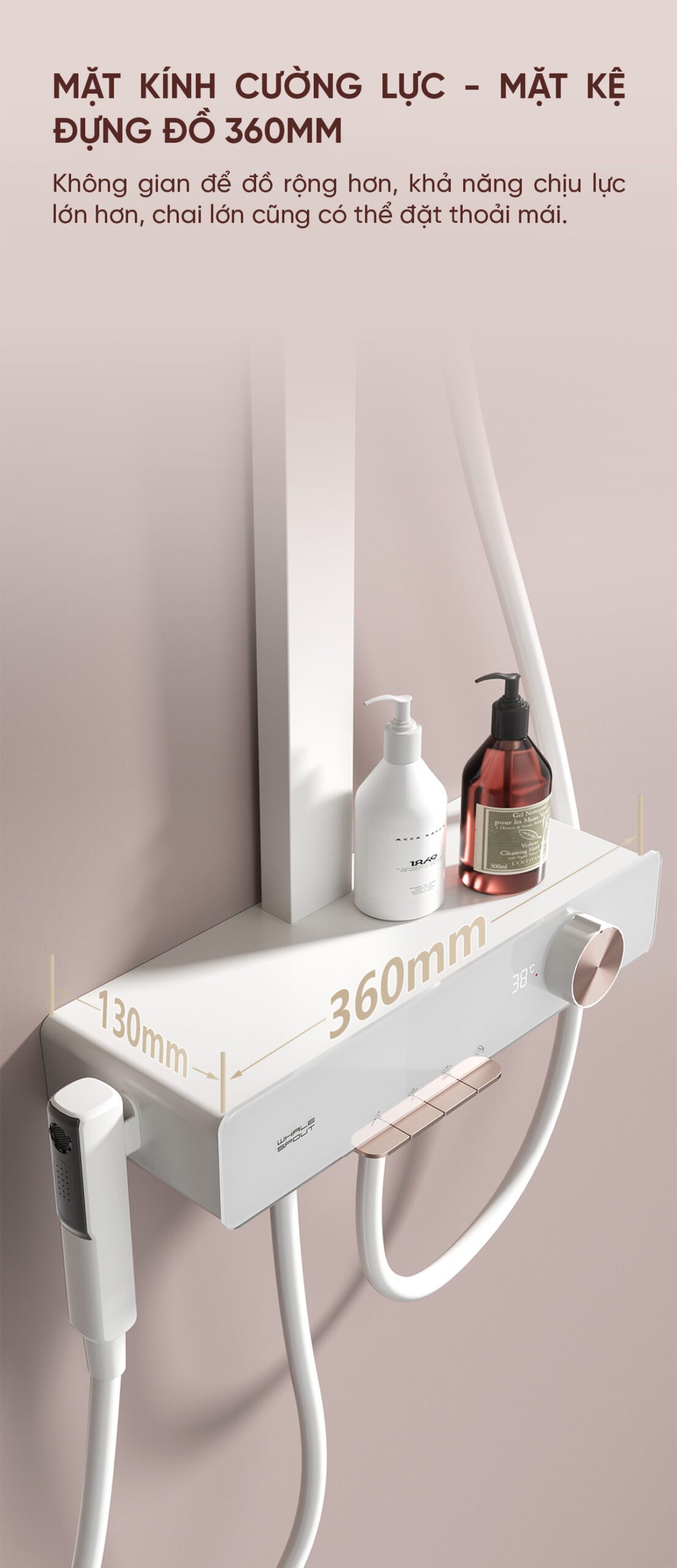 Vòi Sen Tắm Xiaomi Tăng Áp Và Massage i9 Màu Xám