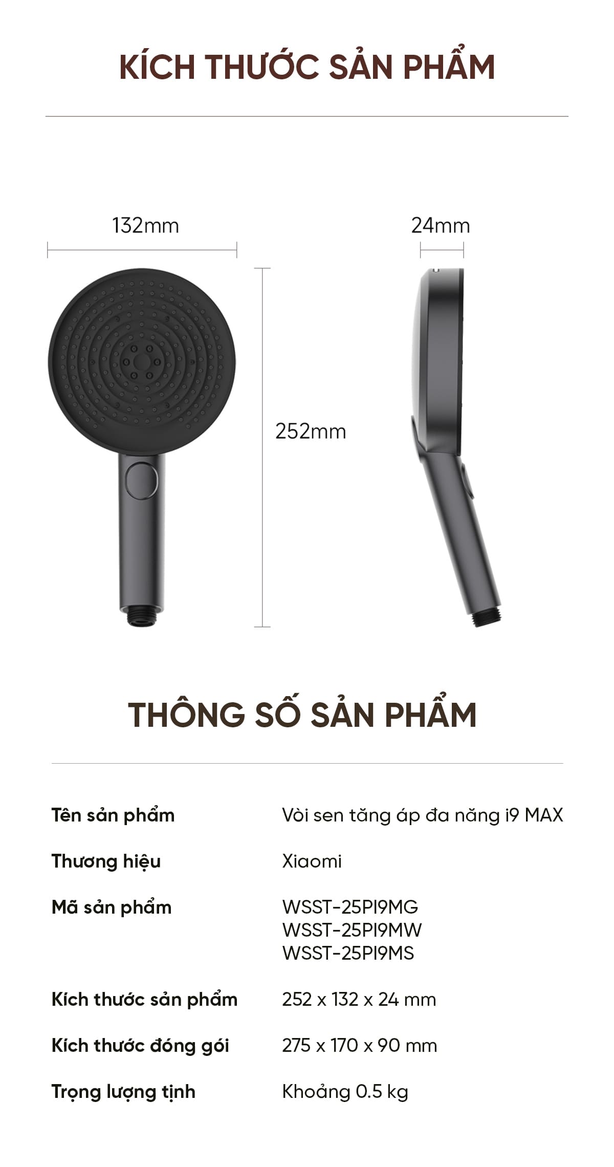 Vòi Sen Tăng Áp Đa Năng i9 MAX | Giá tốt