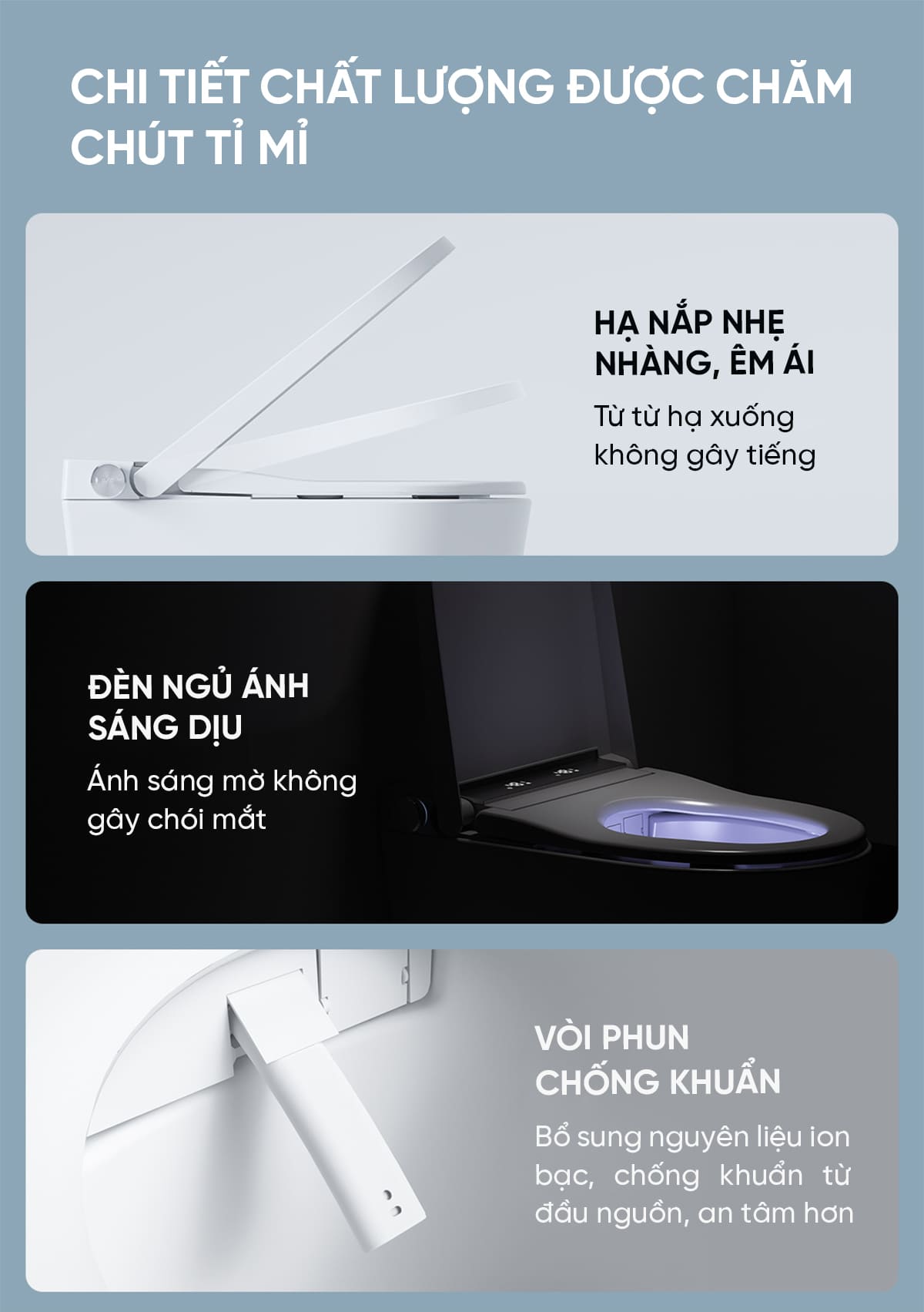 Bồn Cầu Thông Minh Whale Wash Đa Năng Mẫu Ngắn D6
