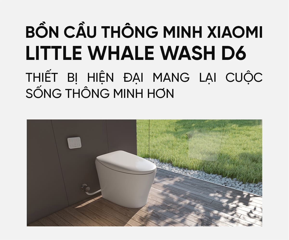 Bồn Cầu Thông Minh Whale Wash Đa Năng Mẫu Ngắn D6