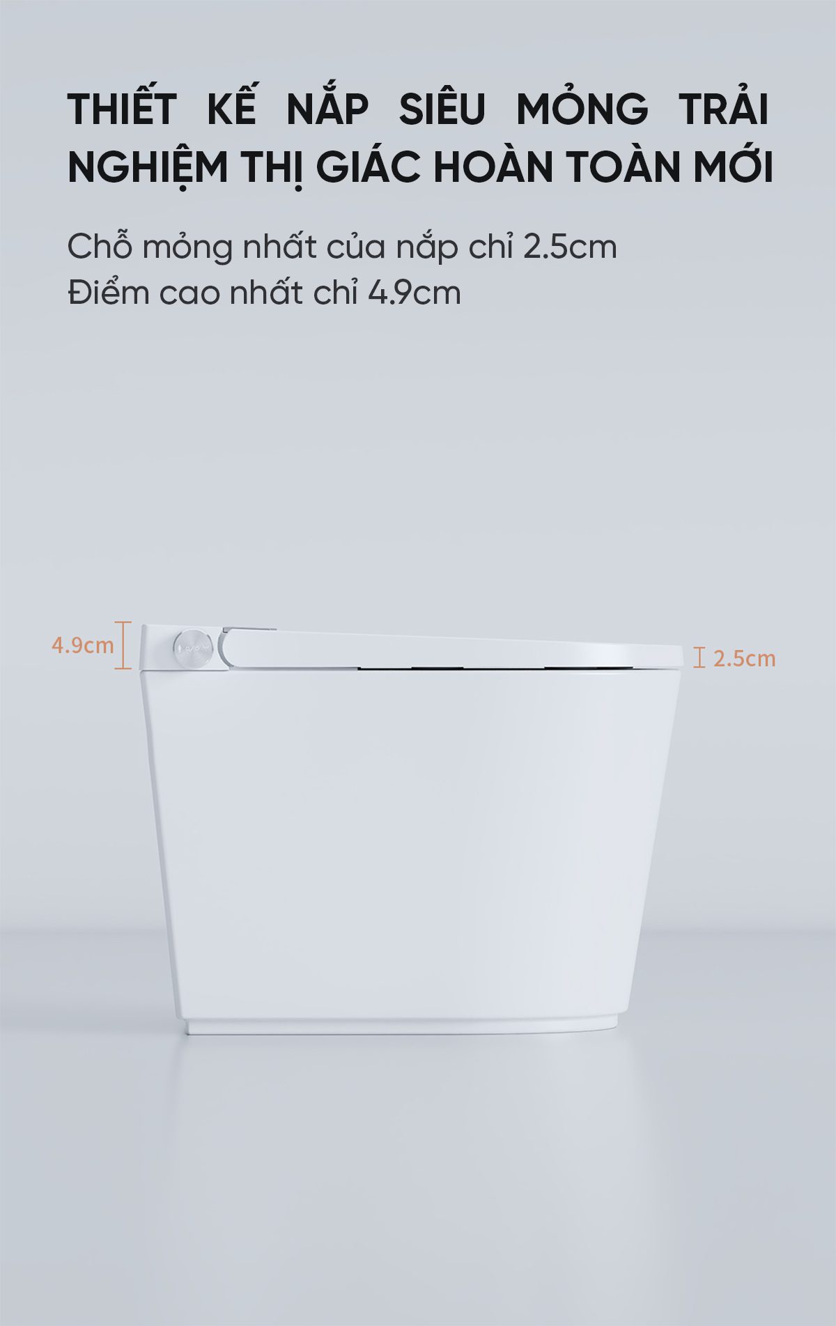 Bồn Cầu Thông Minh Little Whale Wash Đa Năng Mẫu Ngắn D5