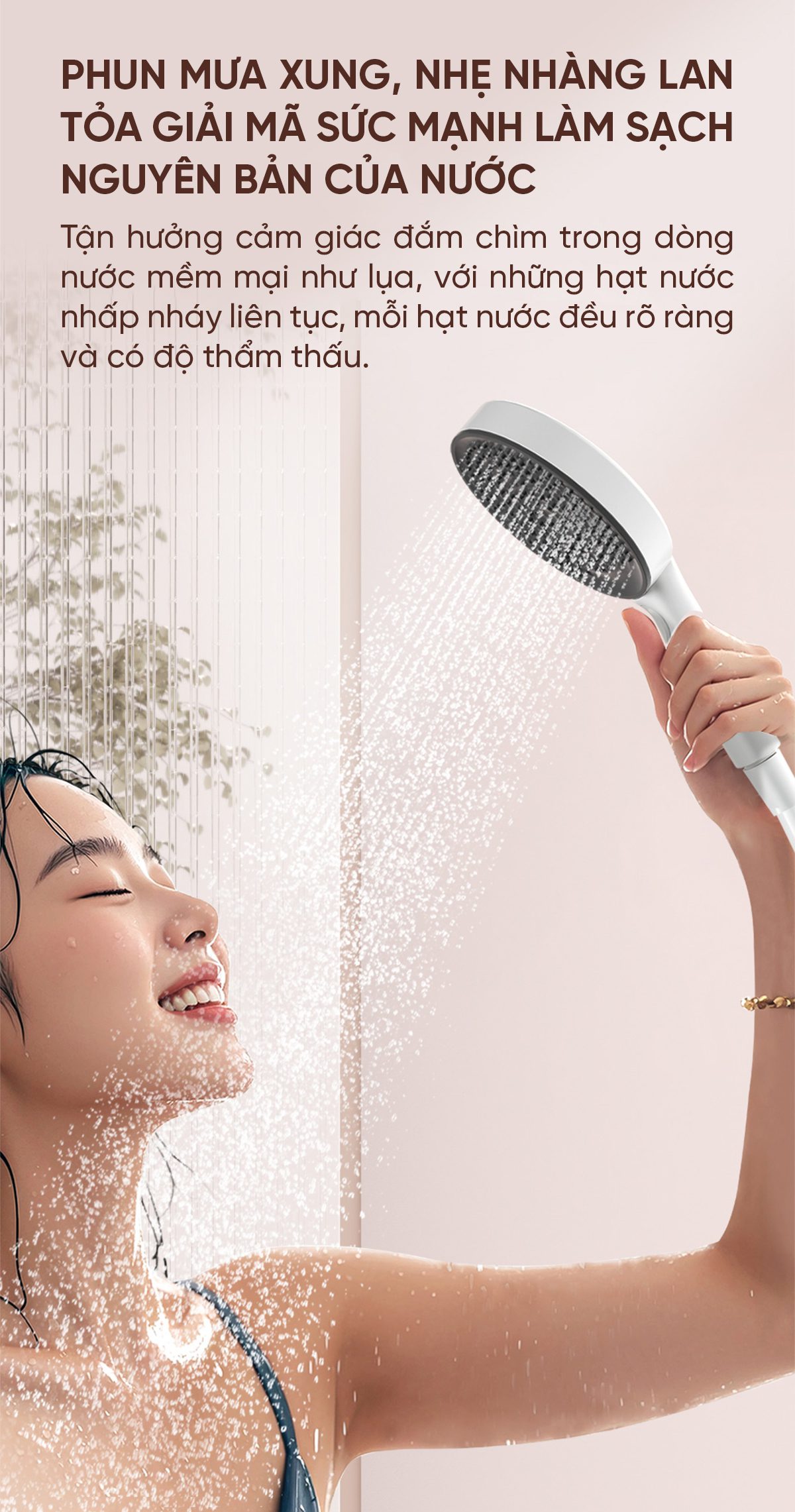 Vòi Sen Tắm Xiaomi Tăng Áp Và Massage i9 Màu Xám