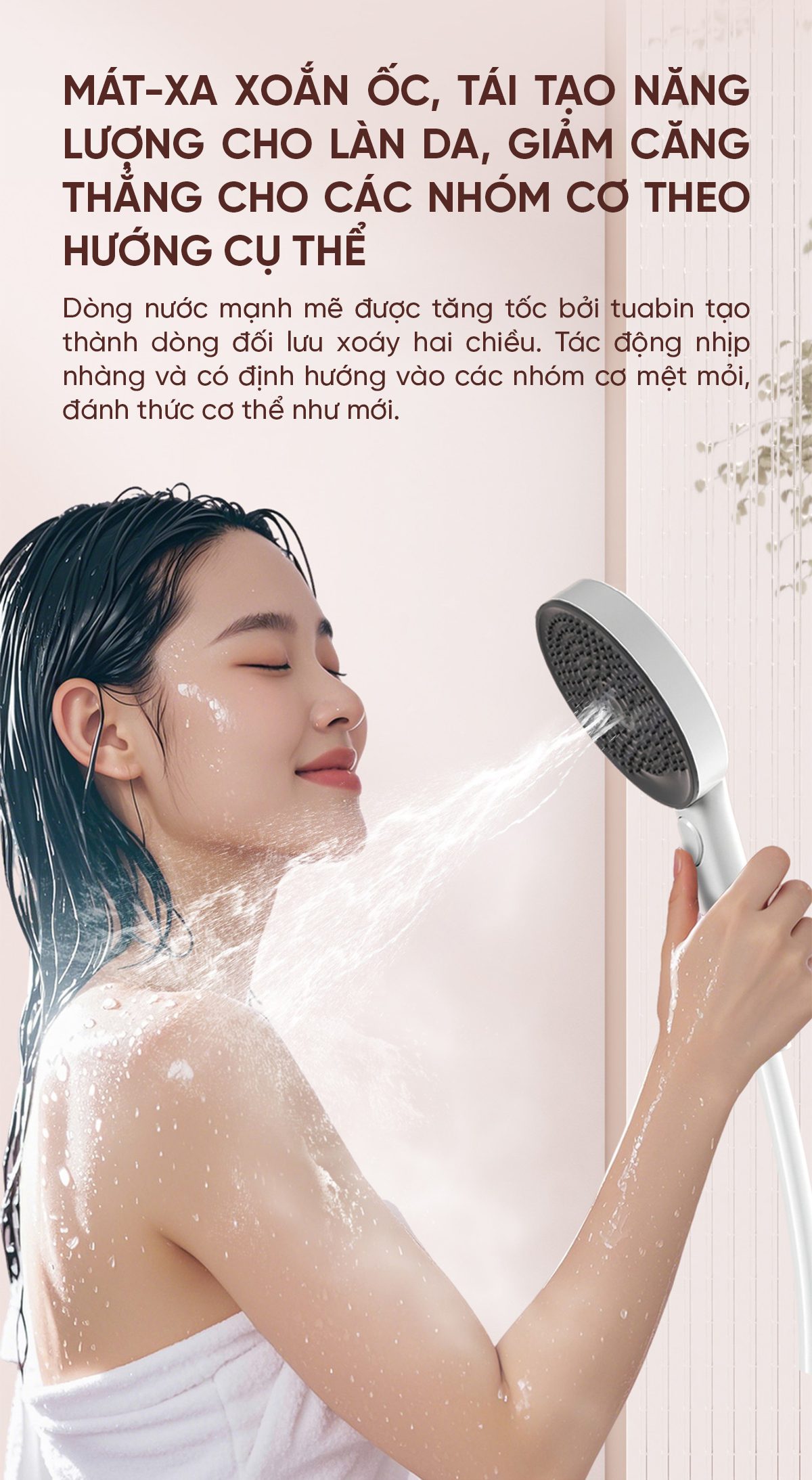 Vòi Sen Tắm Xiaomi Tăng Áp Và Massage i9 Màu Xám