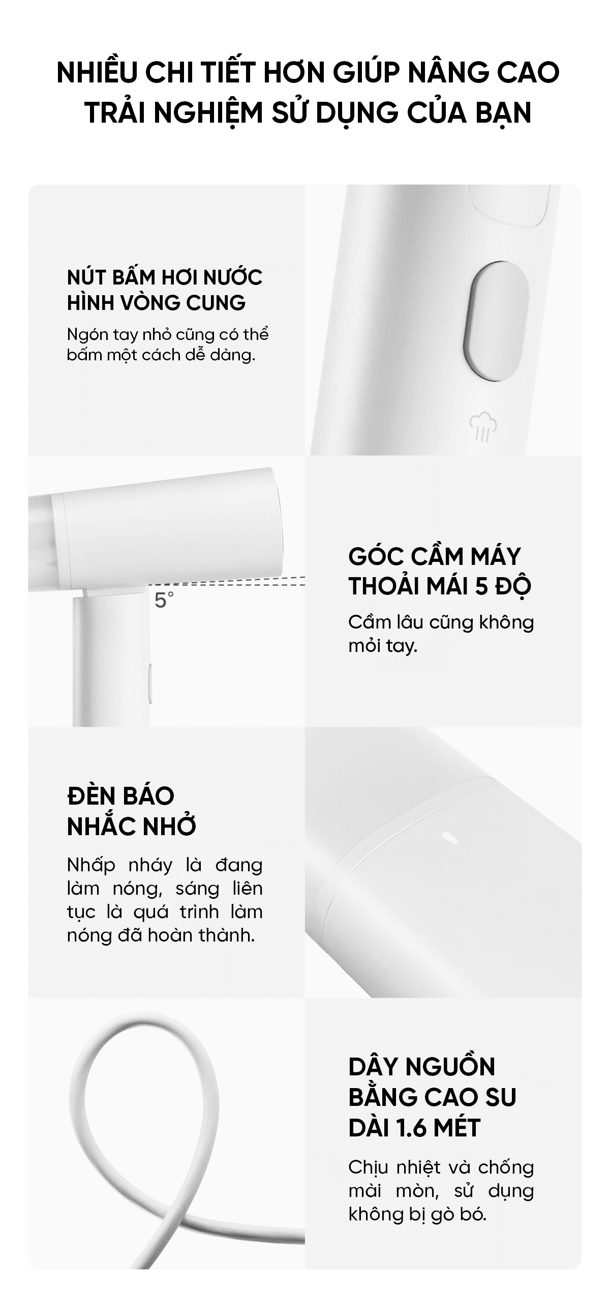 Bàn ủi hơi nước cầm tay Xiaomi mijia 2 MJGTJ02LF