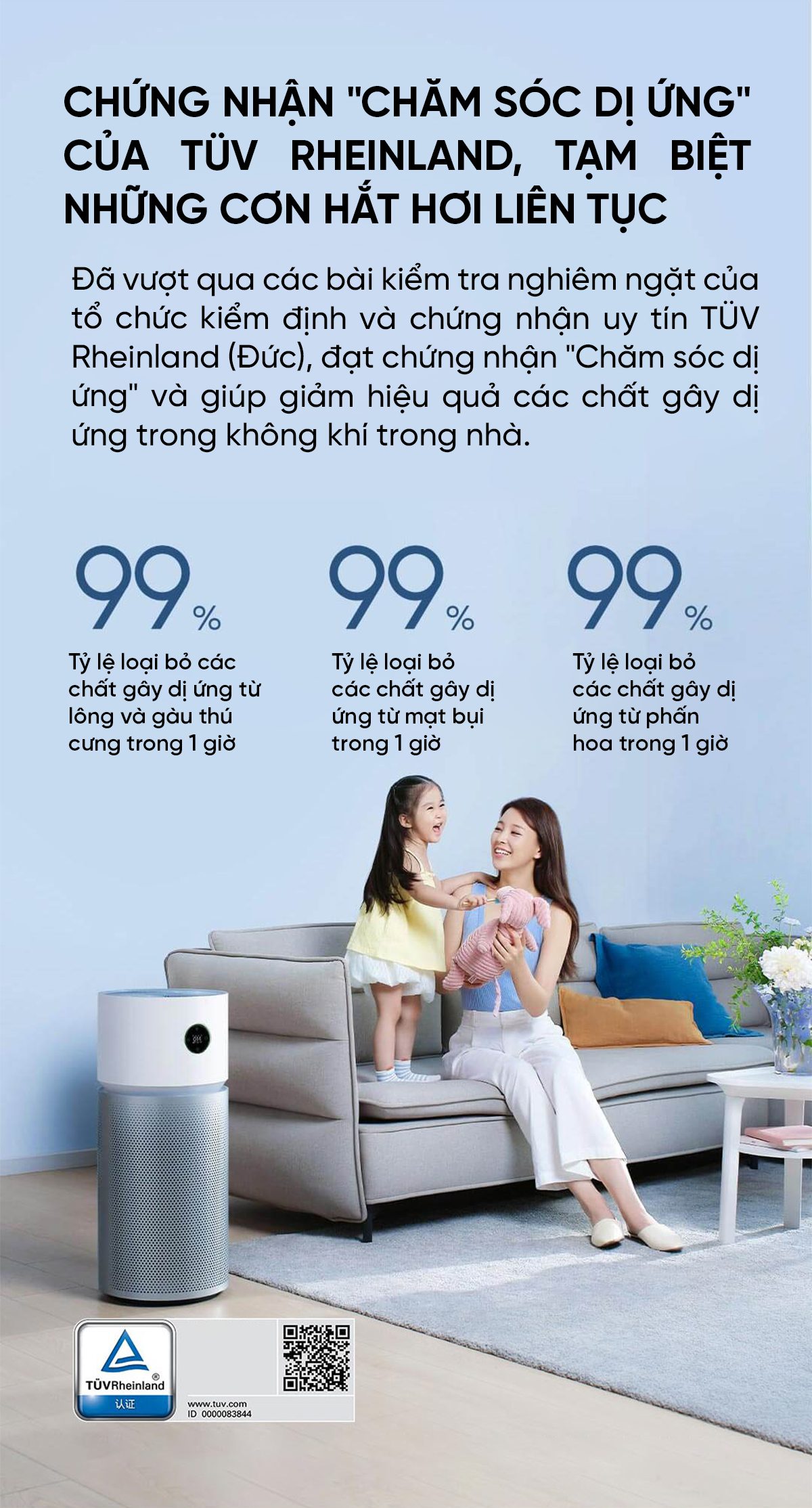 Xiaomi Elite máy lọc không khí diện tích 100 m²