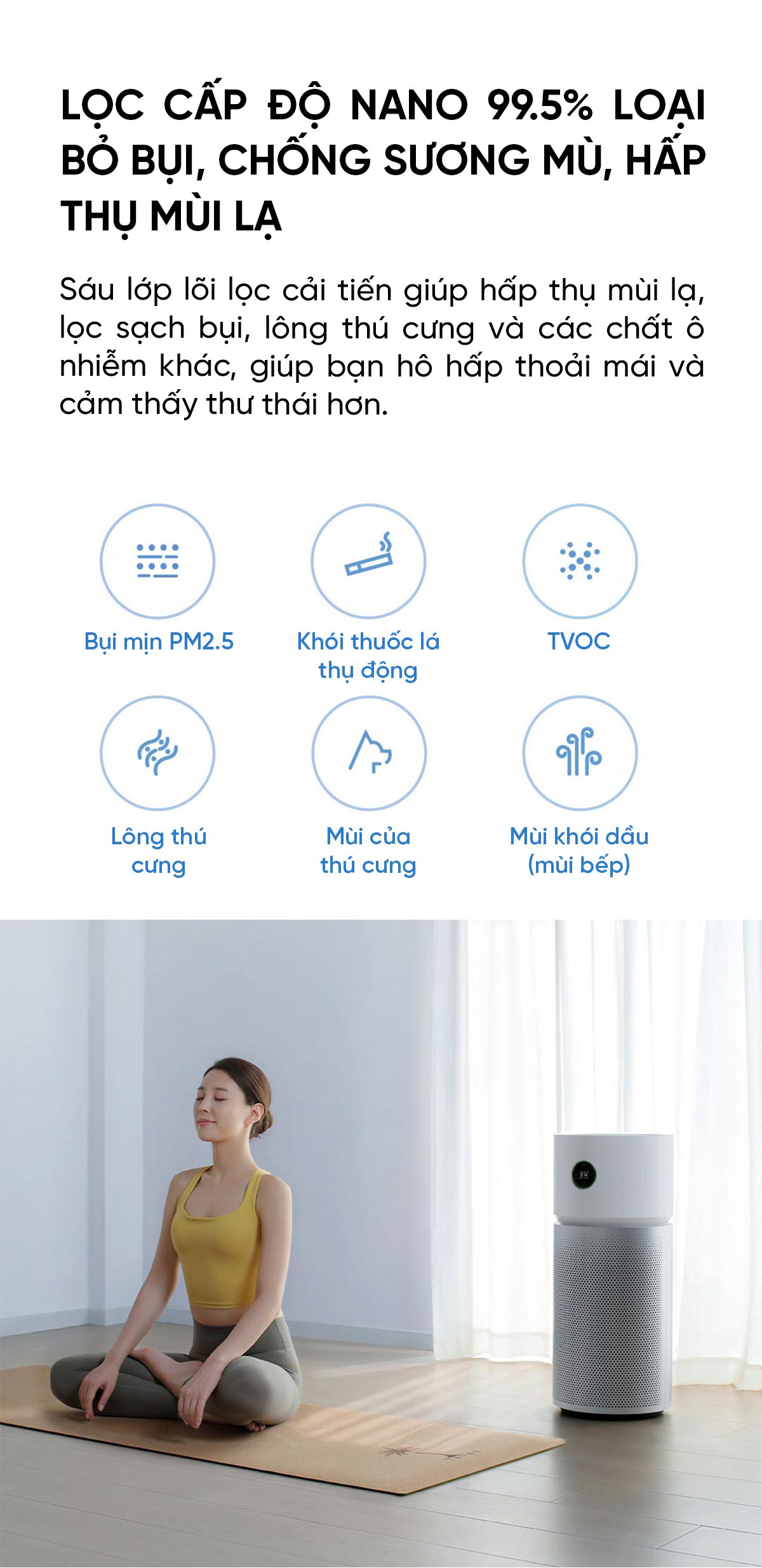 Xiaomi Elite máy lọc không khí diện tích 100 m²