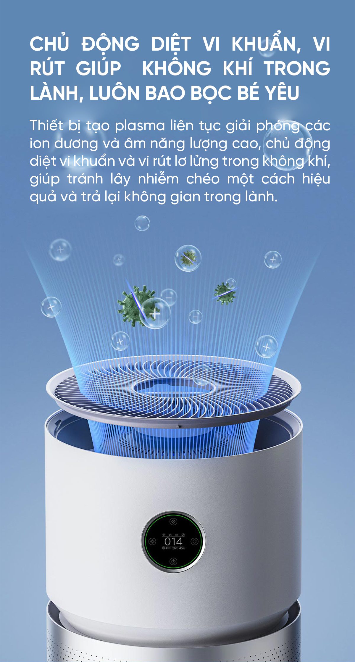 Xiaomi Elite máy lọc không khí diện tích 100 m²
