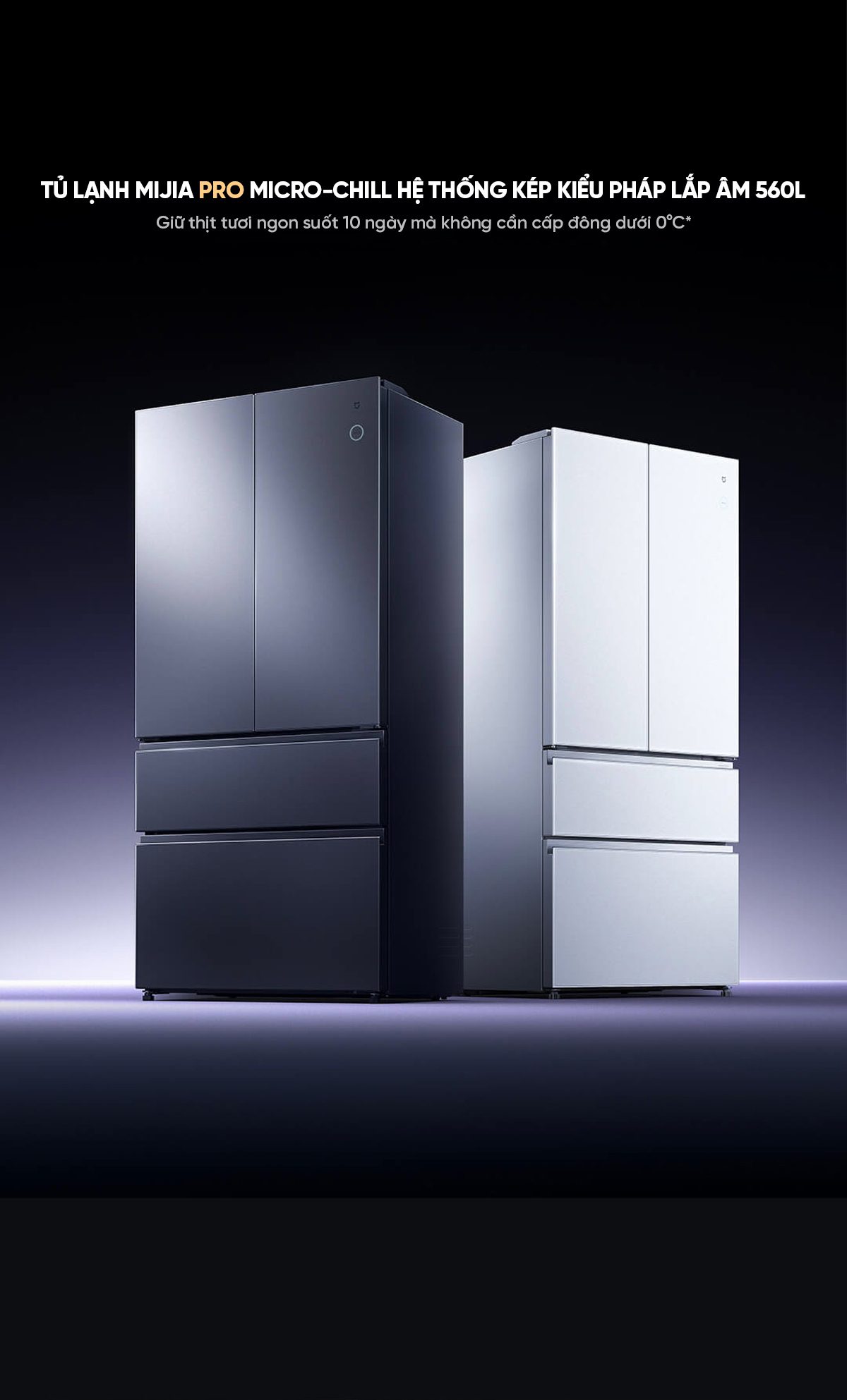 Tủ Lạnh Xiaomi Mija 560L Kiểu Pháp 2026 , Làm Lạnh Kép , Làm Đá Tự Động