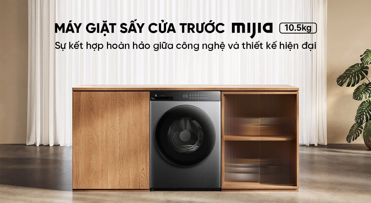 Máy giặt sấy cửa trước Xiaomi Mijia Giặt 10.5kg, Sấy 7kg – Bản Quốc Tế