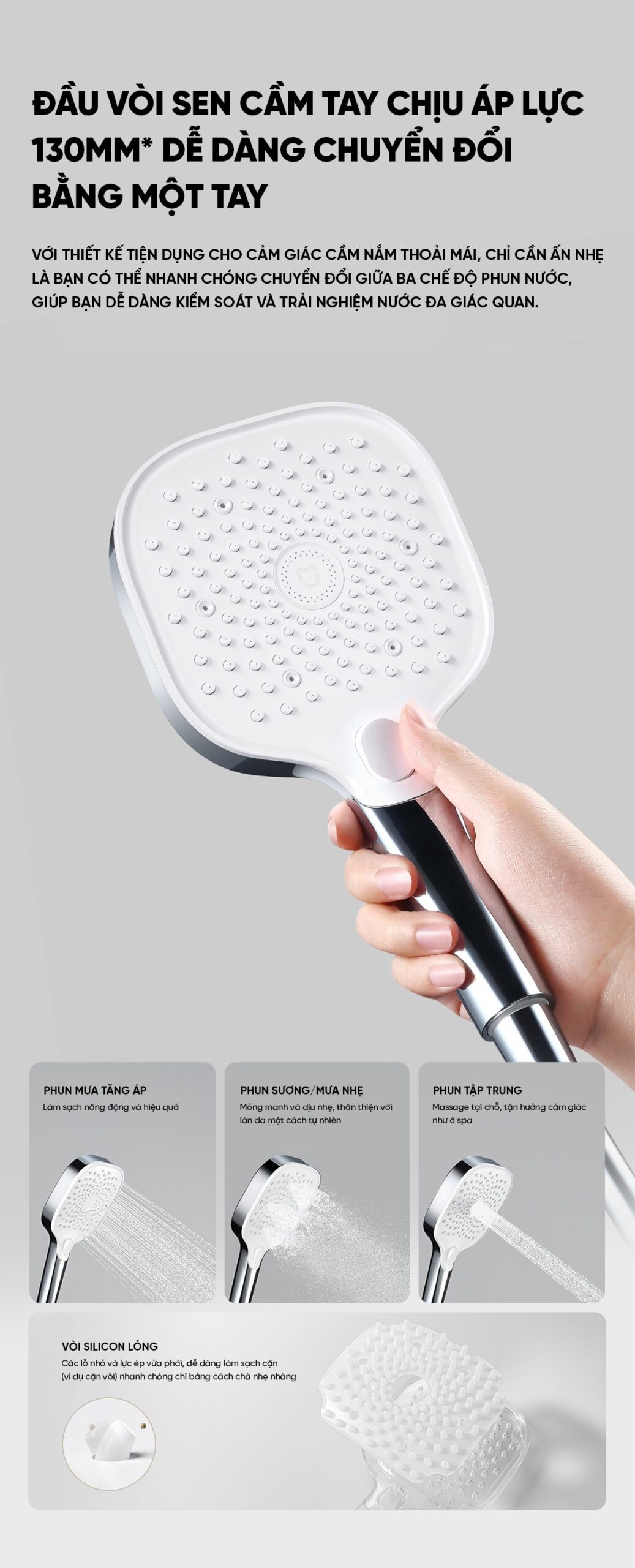 Bộ vòi hoa sen điều chỉnh nhiệt độ Xiaomi Mijia S1 Pro
