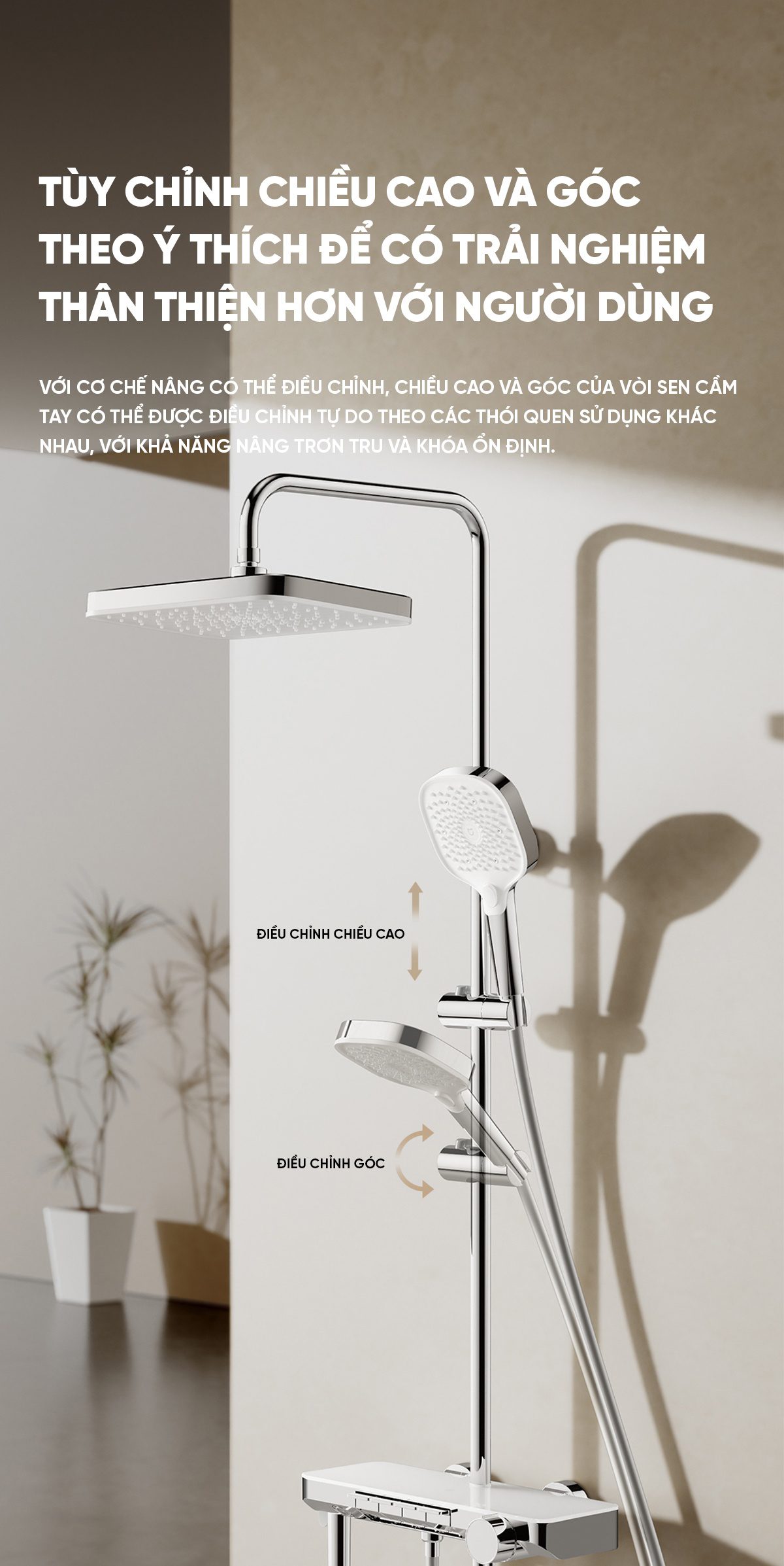 Bộ vòi hoa sen điều chỉnh nhiệt độ Xiaomi Mijia S1 Pro