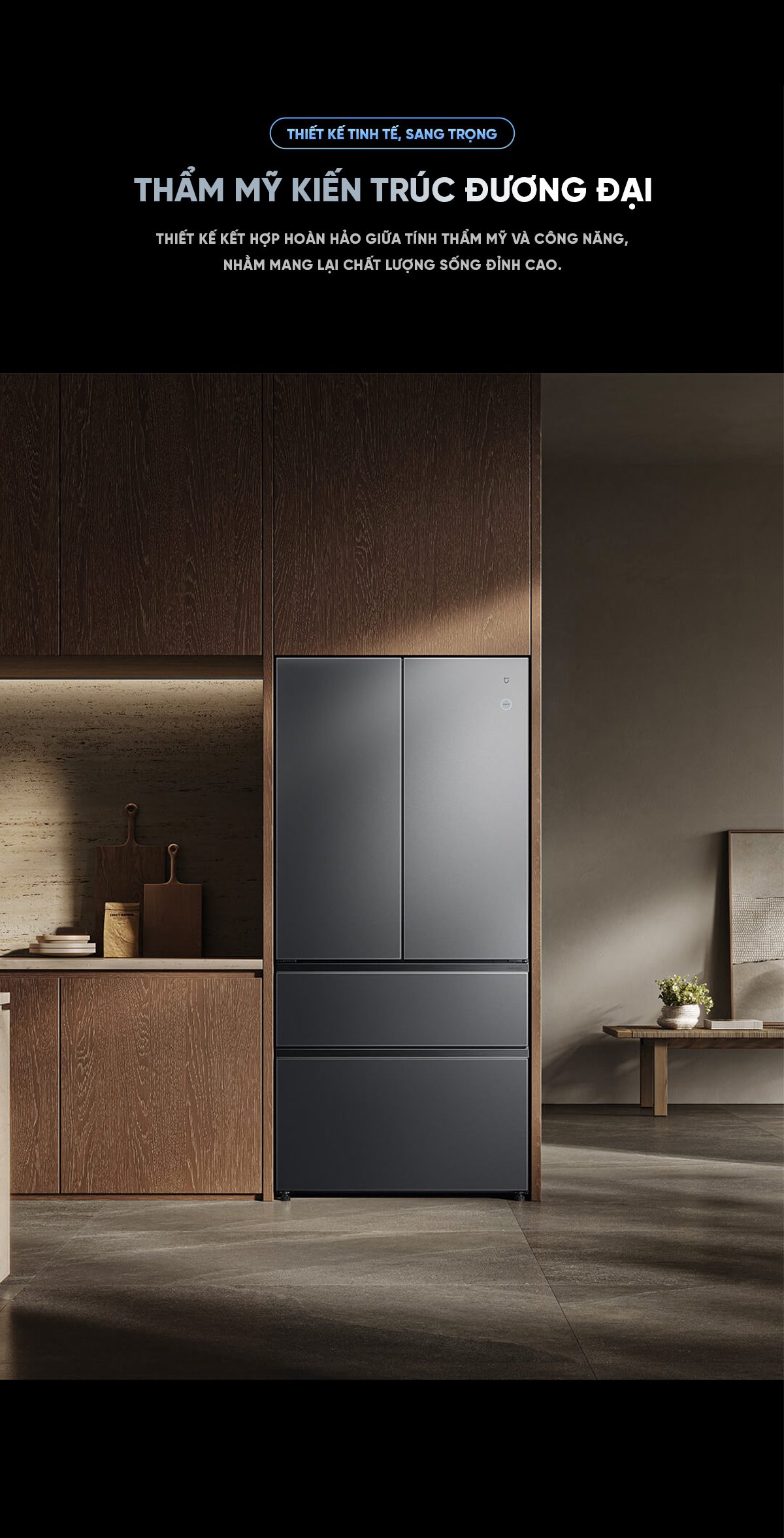 Tủ Lạnh Xiaomi Mija 560L Kiểu Pháp 2026 , Làm Lạnh Kép , Làm Đá Tự Động