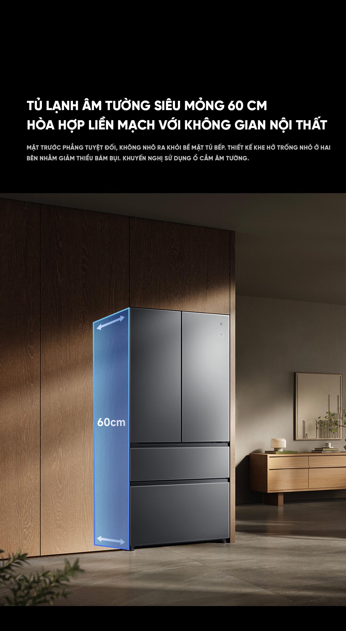 Tủ Lạnh Xiaomi Mija 560L Kiểu Pháp 2026 , Làm Lạnh Kép , Làm Đá Tự Động