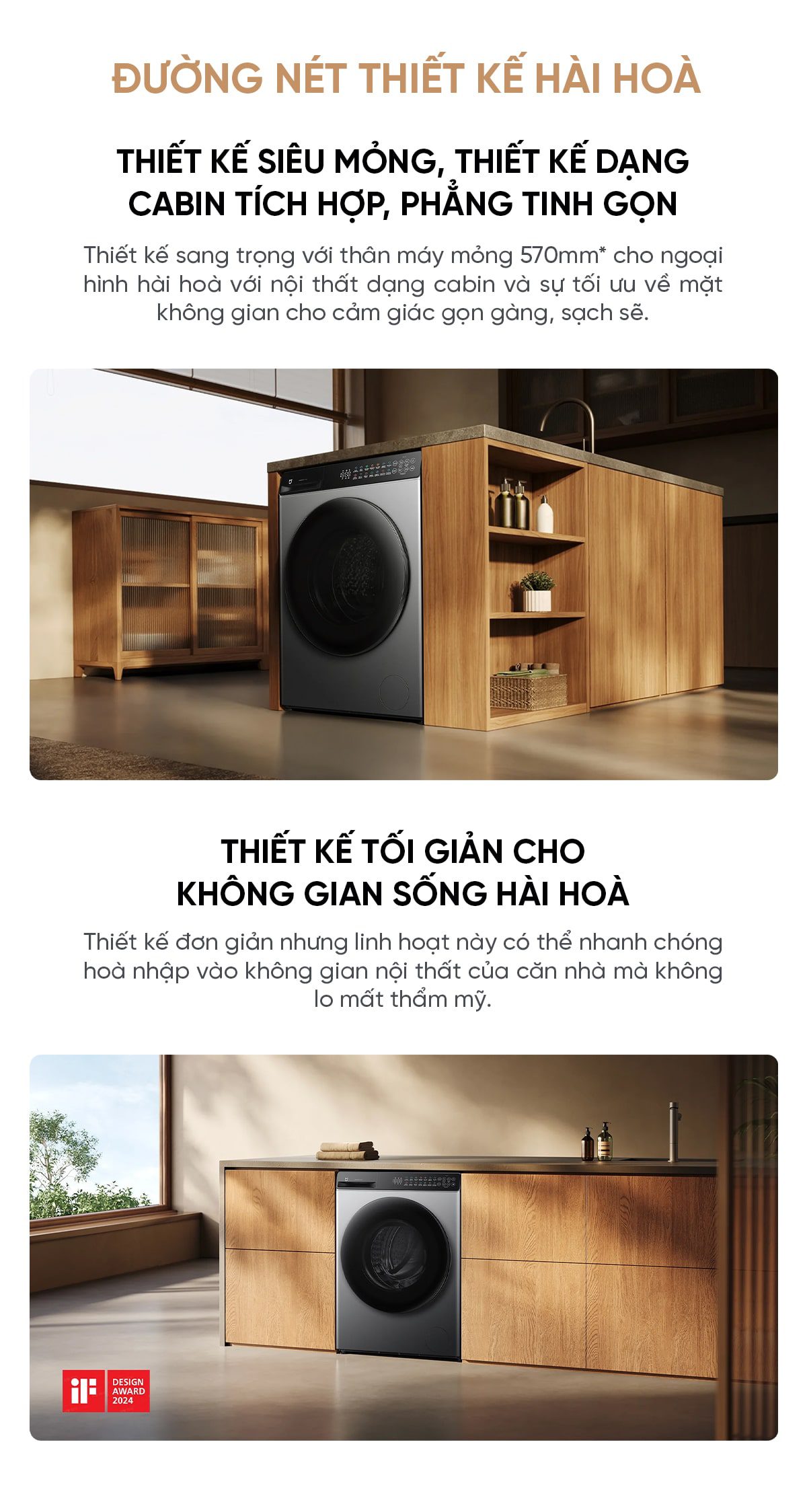 Máy giặt sấy cửa trước Xiaomi Mijia Giặt 10.5kg, Sấy 7kg – Bản Quốc Tế