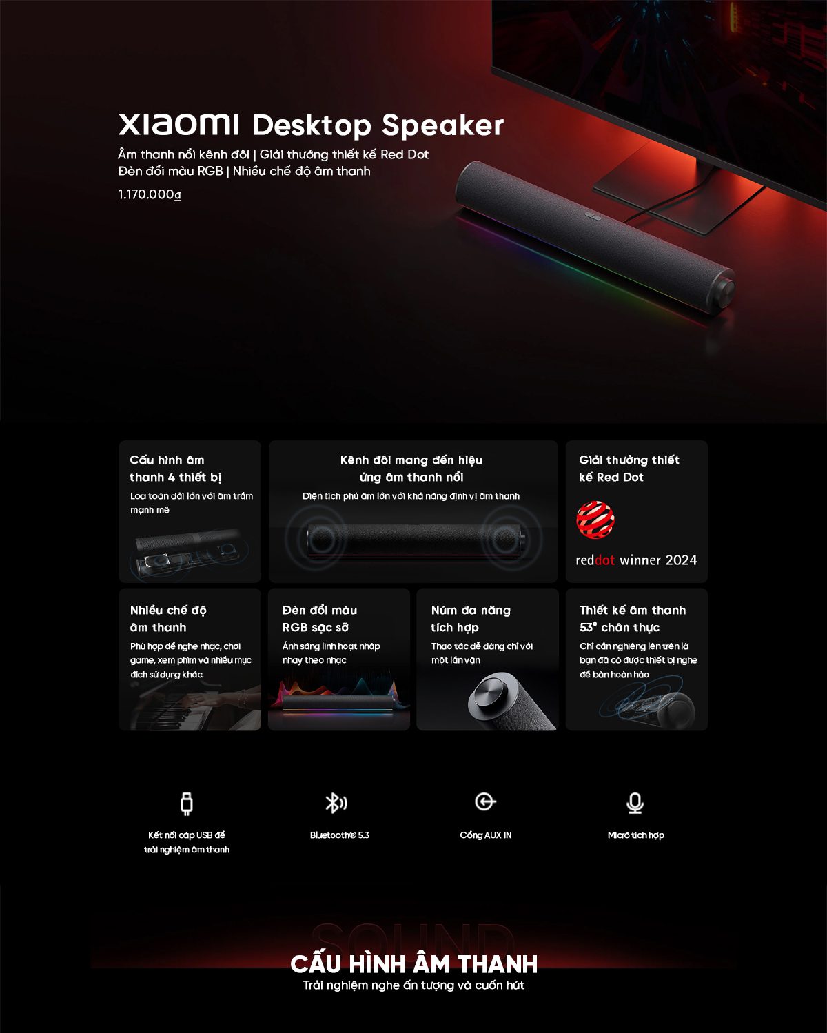 Loa Xiaomi Desktop Speaker | Giá rẻ, ưu đãi tốt