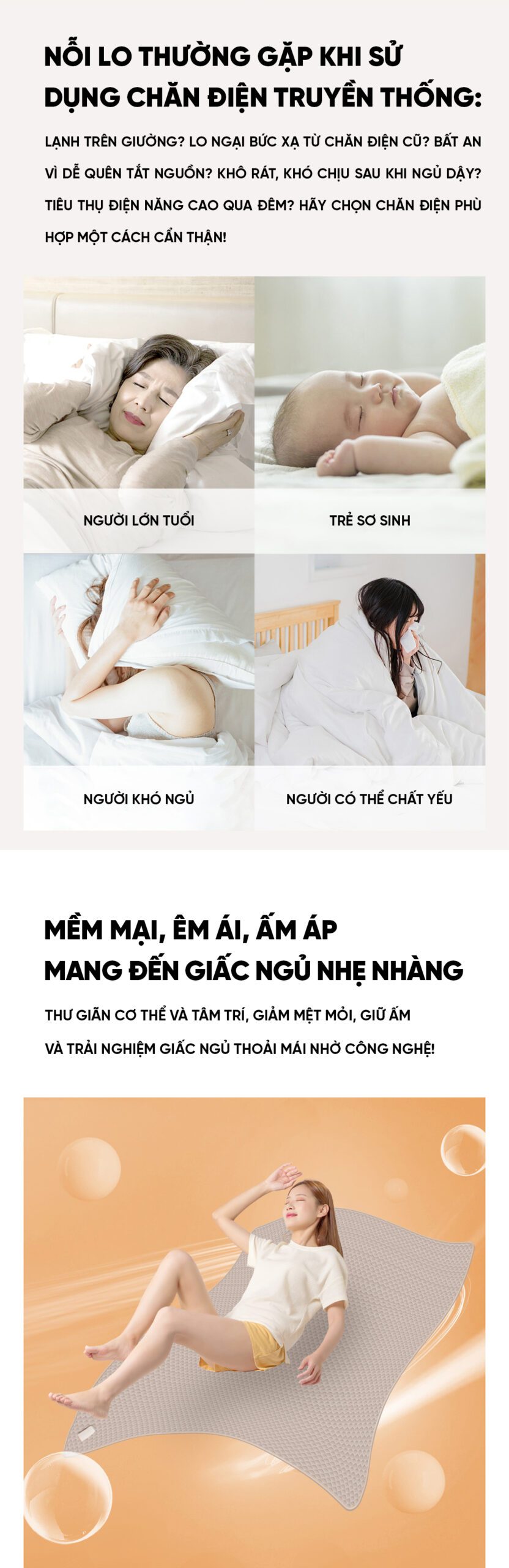 Chăn điện Xiaomi Cool Easy Graphene - Mềm mại, An toàn tuyệt đối