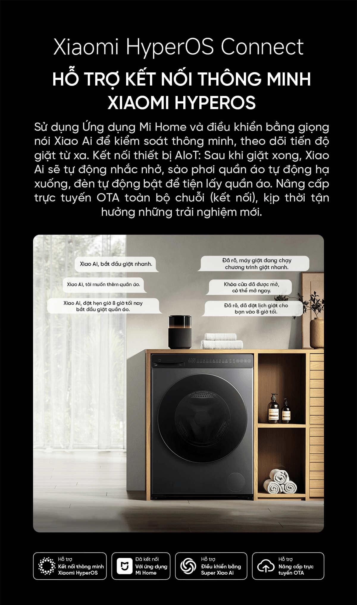 Máy Giặt Xiaomi Mija 2026 MJ101 Giặt 12kg Sấy 9kg 26 Chế Độ Giặt