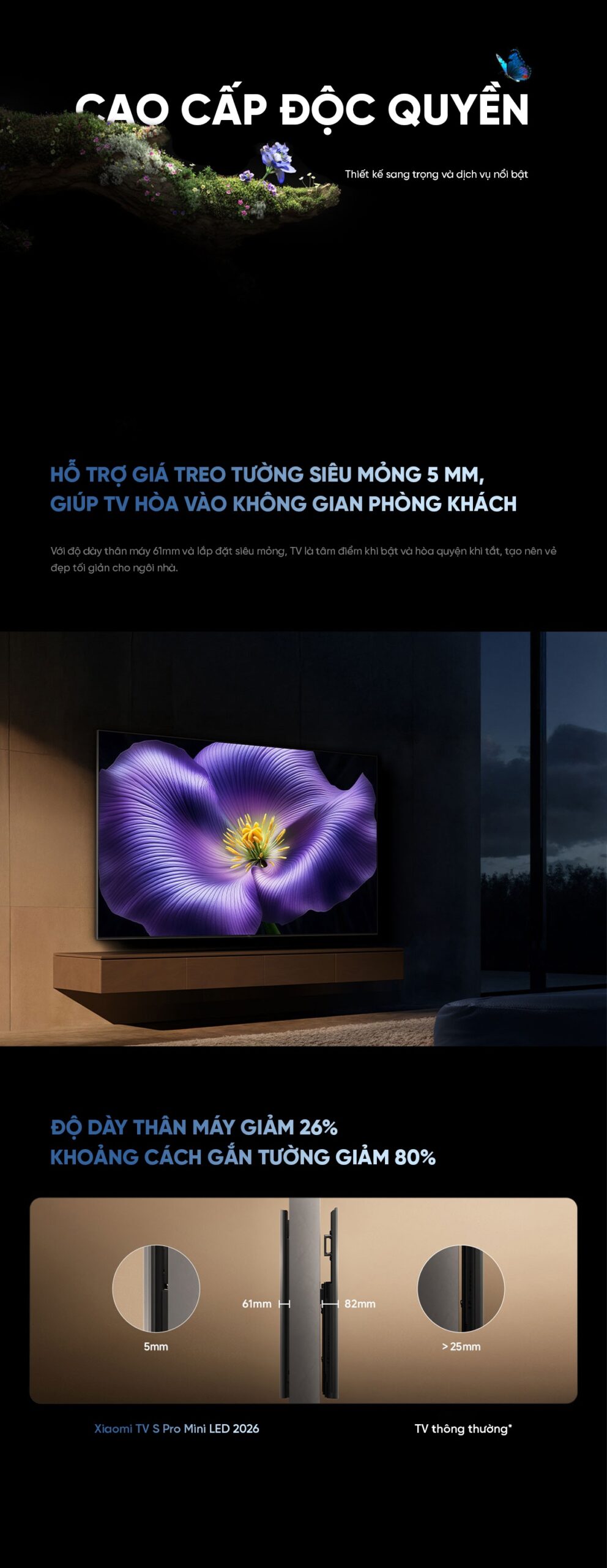 Tivi Xiaomi S Pro 2026 Mini LED 65Inch 4/64 330Hz 5200nits