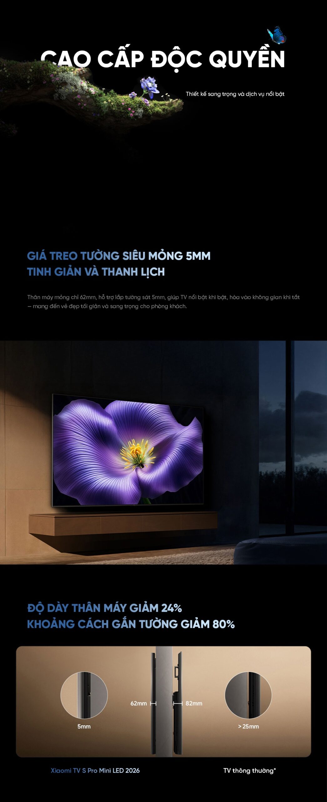 Tivi Xiaomi S Pro 2026 Mini LED 75Inch 4/64 330Hz 5200nits