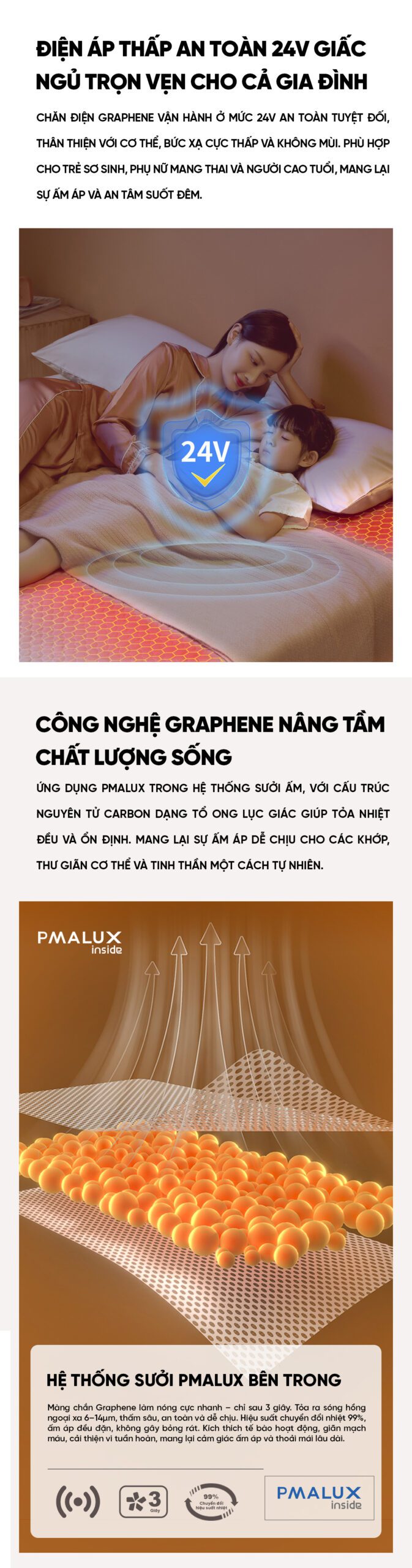 Chăn điện Xiaomi Cool Easy Graphene - Mềm mại, An toàn tuyệt đối