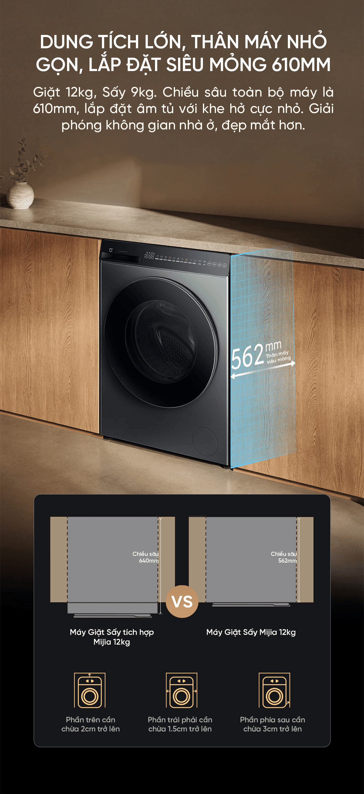 Máy Giặt Xiaomi Mija 2026 MJ101 Giặt 12kg Sấy 9kg 26 Chế Độ Giặt