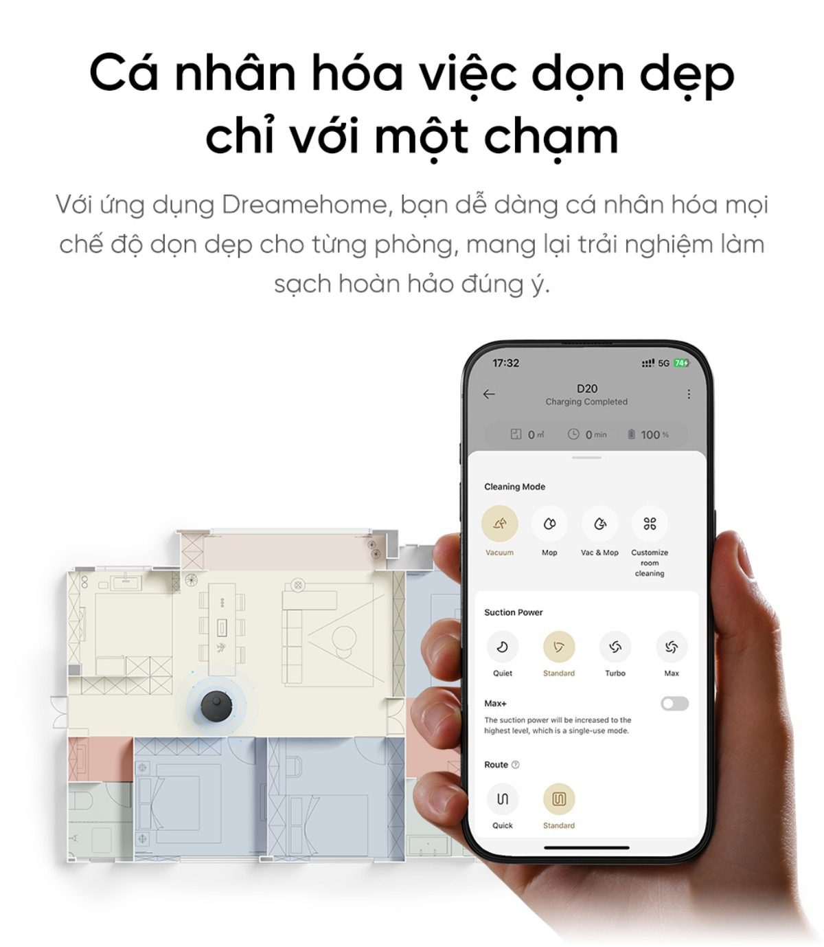 Robot hút bụi Dreame D20