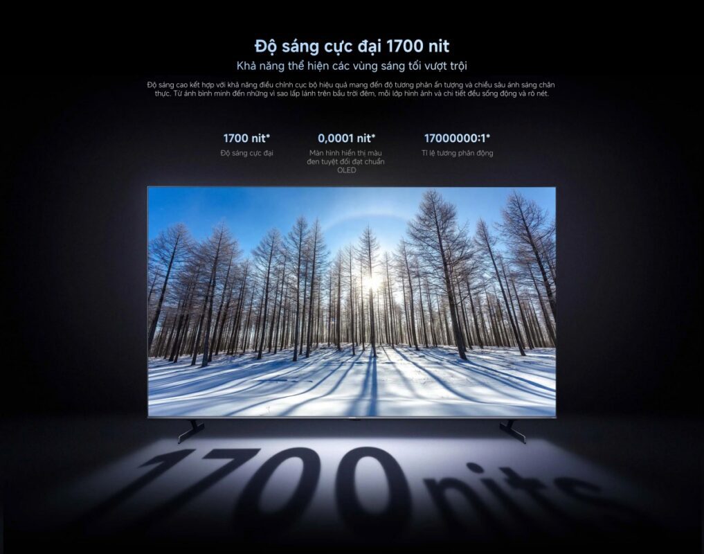 Tivi Xiaomi S Pro Mini LED 65inch 2026 – Bản Quốc Tế – 4K/144Hz – 3GB/32GB