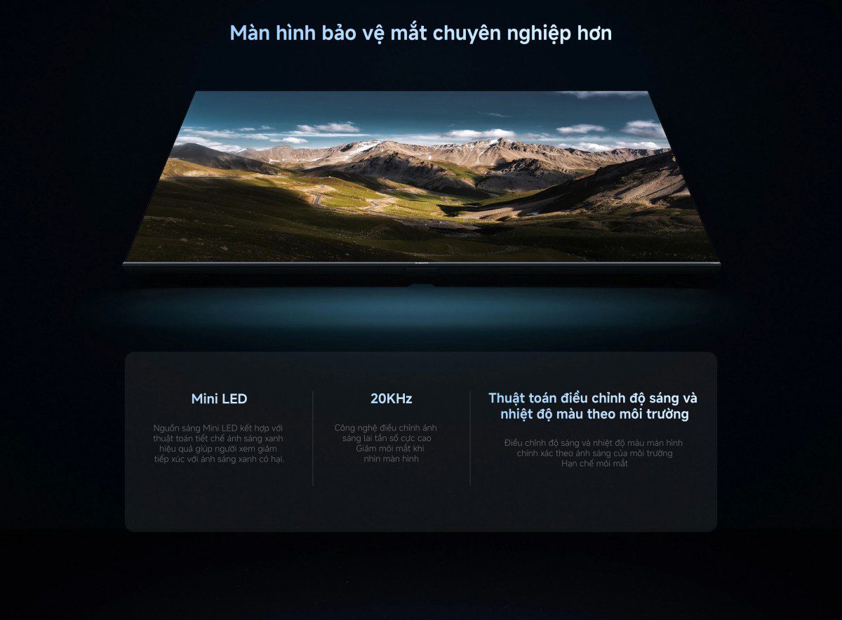 Tivi Xiaomi S Pro Mini LED 55 inch 2026 – Bản Quốc Tế – 4K/144Hz – 3GB/32GB