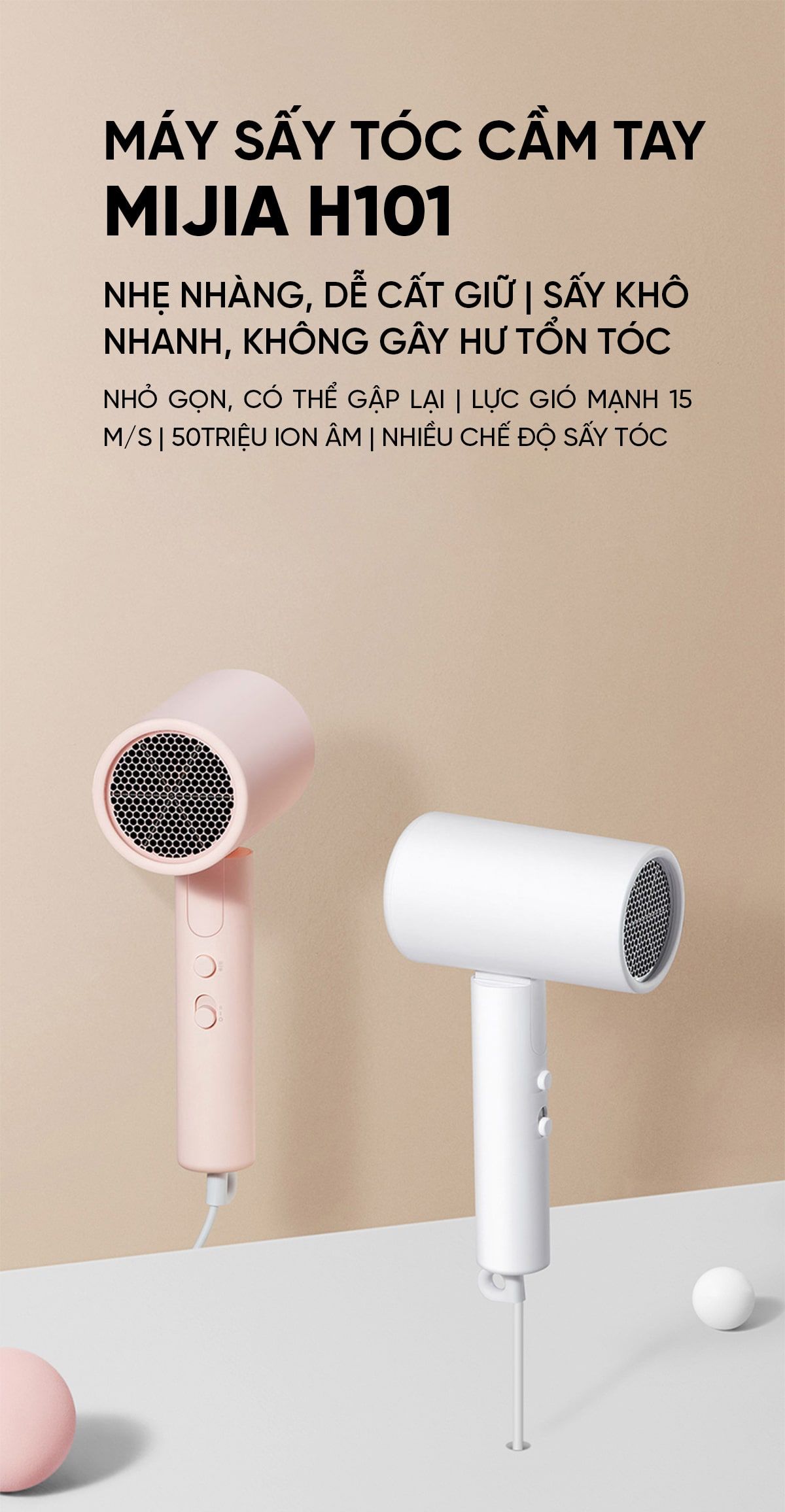 Máy sấy tóc cầm tay Mijia H101 | Giá ưu đãi