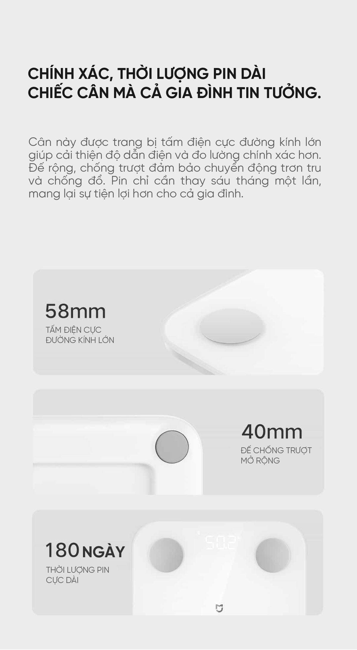 Cân Thông Minh Xiaomi Body Scale S400 | Giá tốt