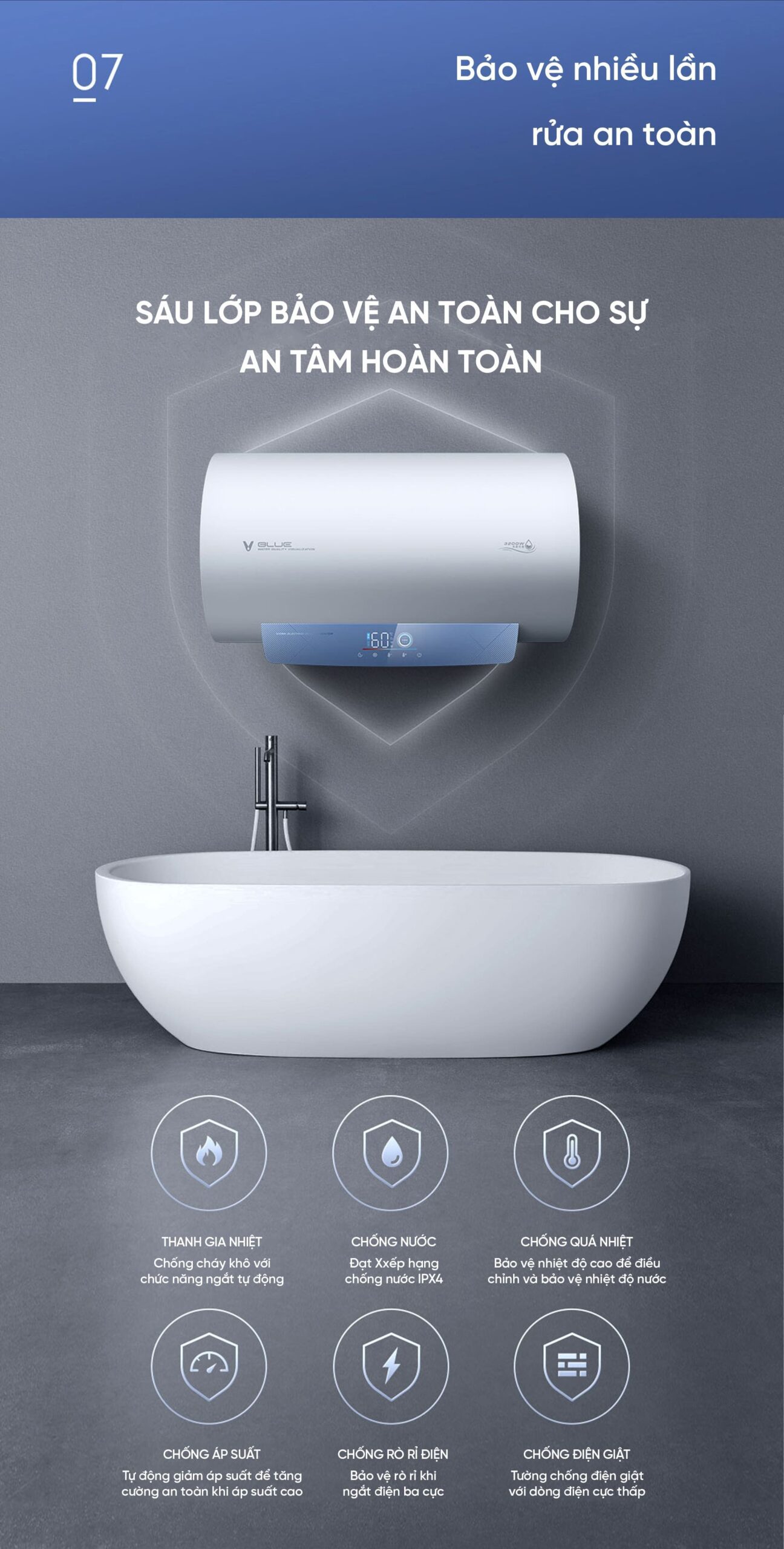Bình Nóng Lạnh Thông Minh Xiaomi Viomi 50L Tiết Kiệm Điện Cấp 1