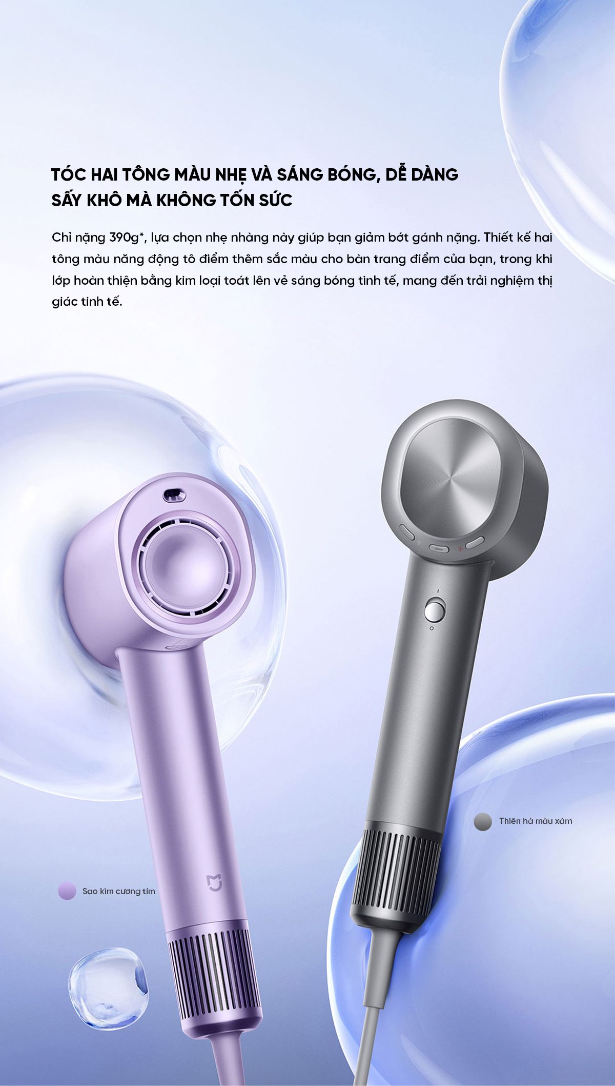 Máy sấy tóc ion nước tốc độ cao Mijia H701 | Giá ưu đãi