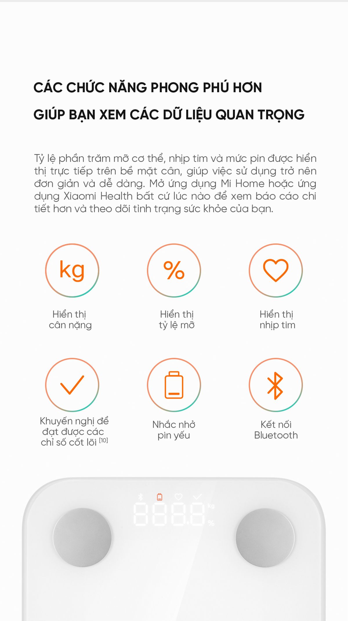 Cân Thông Minh Xiaomi Body Scale S400 | Giá tốt