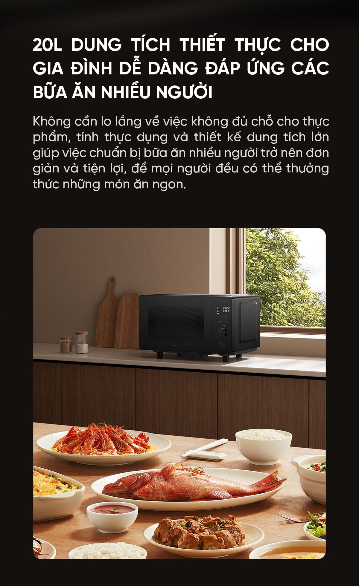 Lò vi sóng Xiaomi Mija P1 20L Smart Kết nối App Mihome | Giá ưu đãi