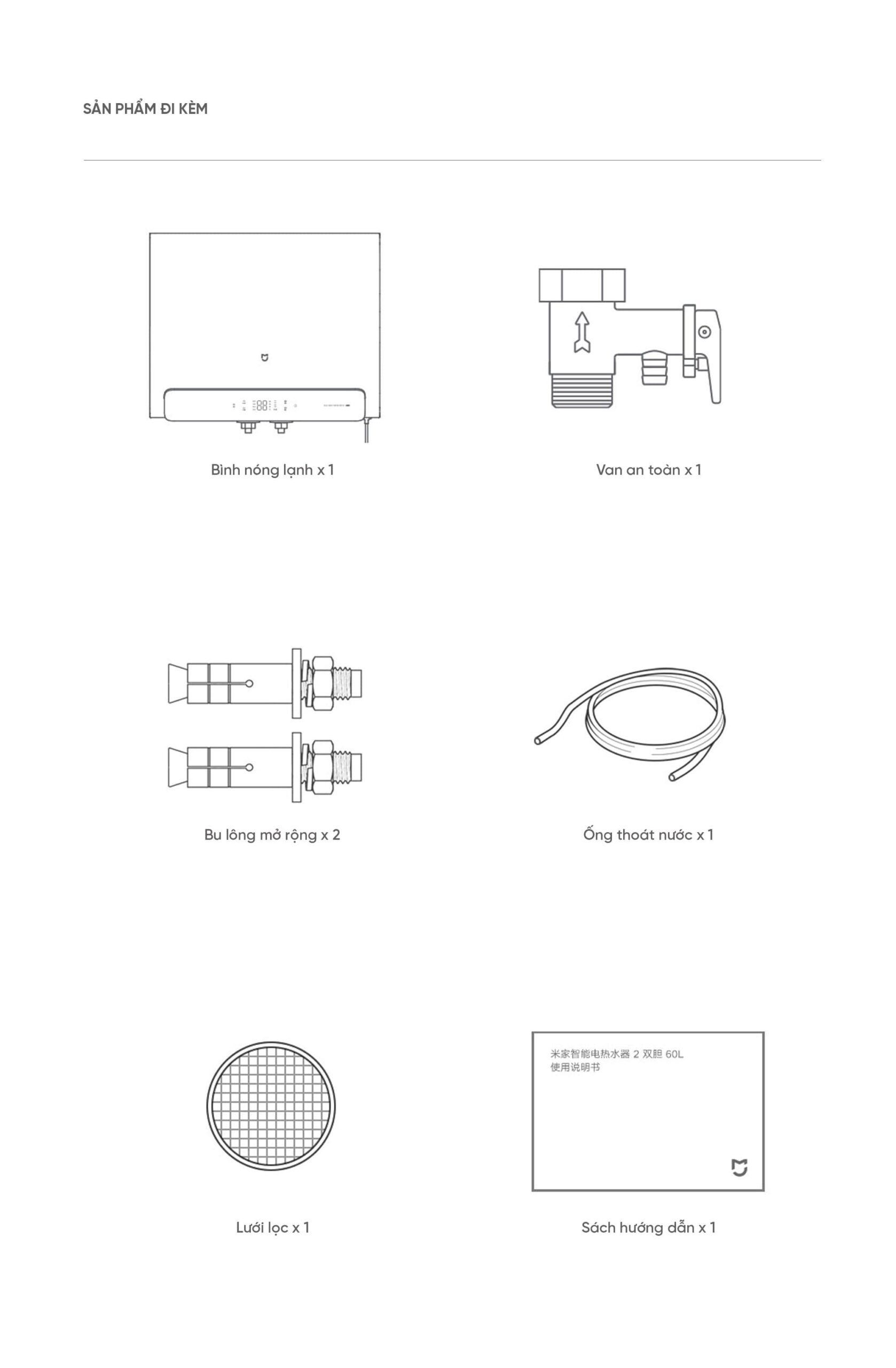Bình Nóng Lạnh Thông Minh Xiaomi Mija Gen 2 60L Bình Chứa Kép