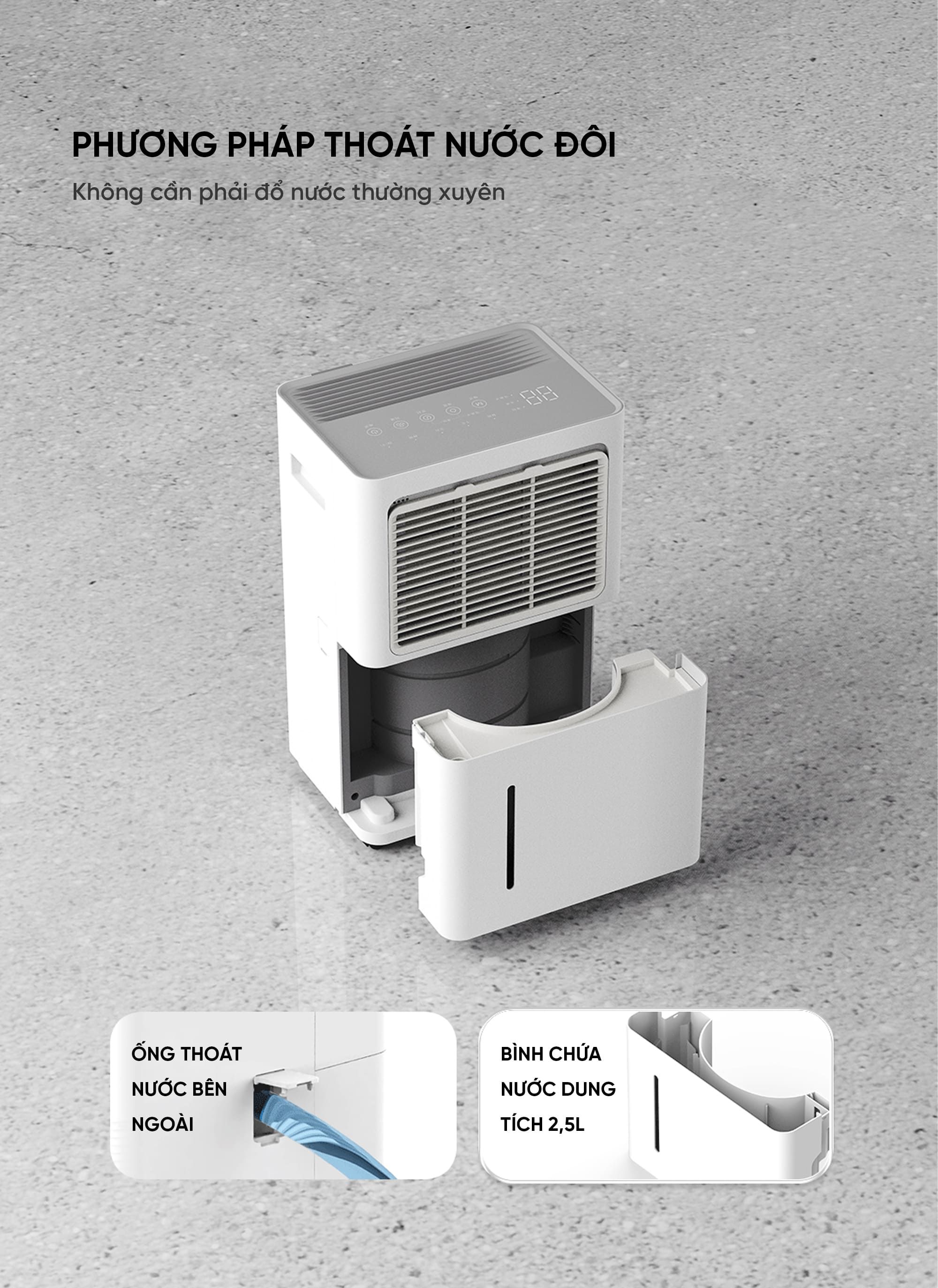 Máy hút ẩm thông minh Xiaomi VINO 20L | Giá tốt
