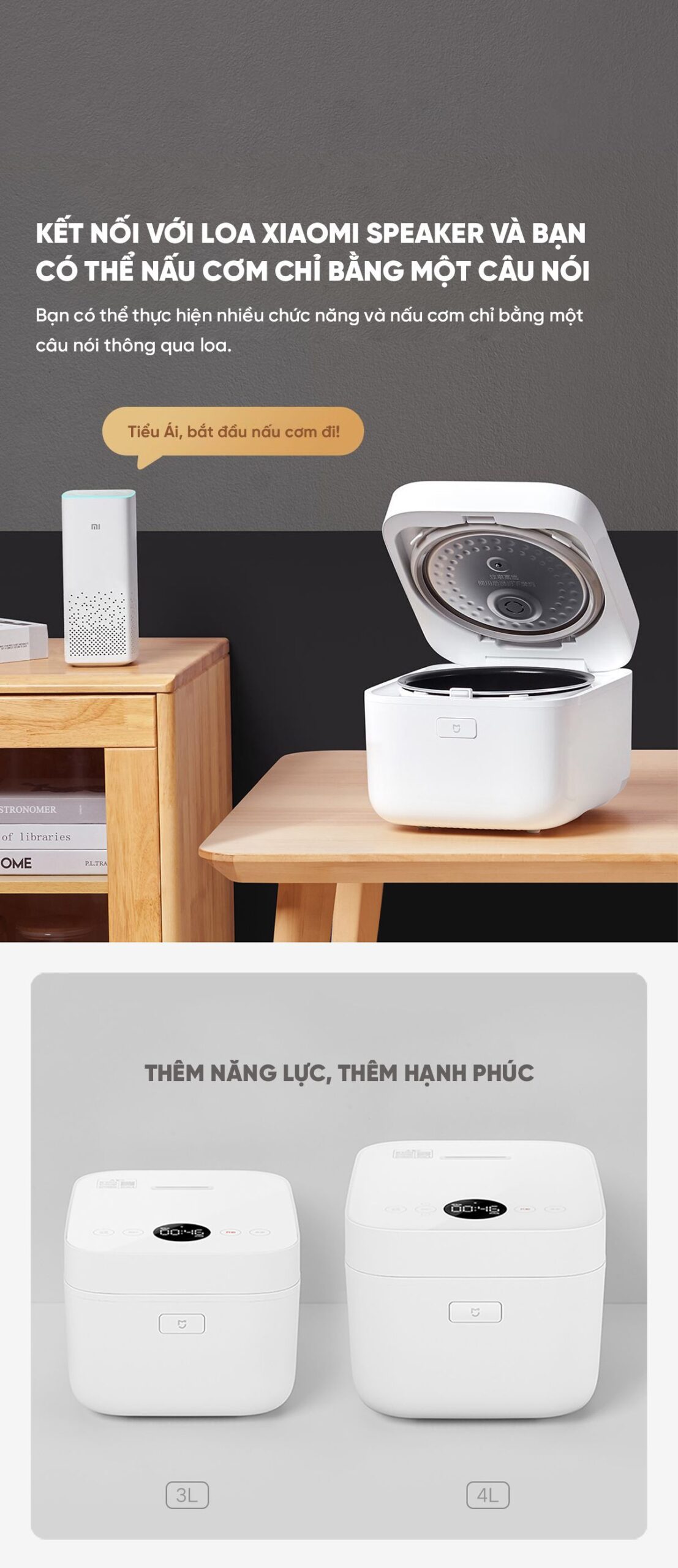 Nồi Cơm Điện Cao Tần Xiaomi Gen 3 Thông Minh 4L | Giá ưu đãi