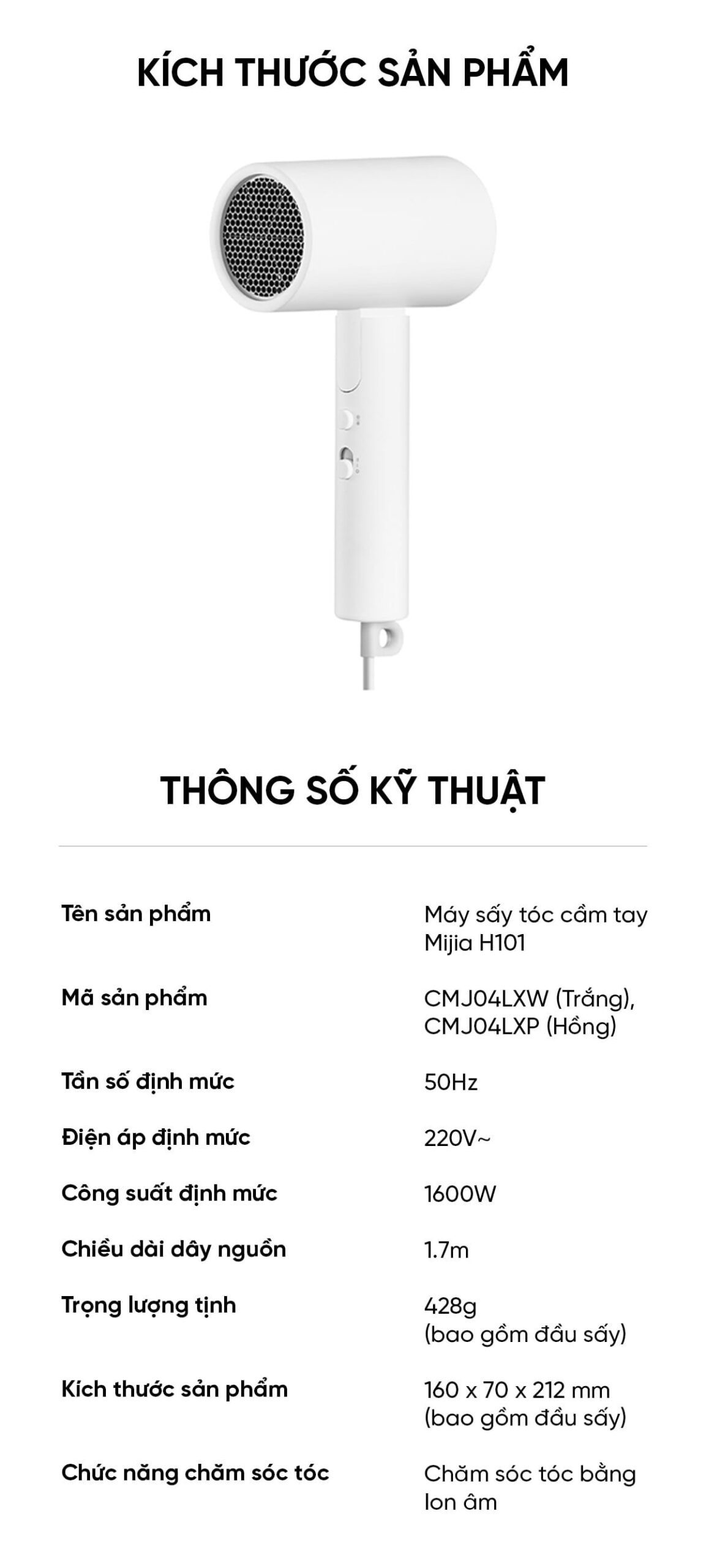 Máy sấy tóc cầm tay Mijia H101 | Giá ưu đãi