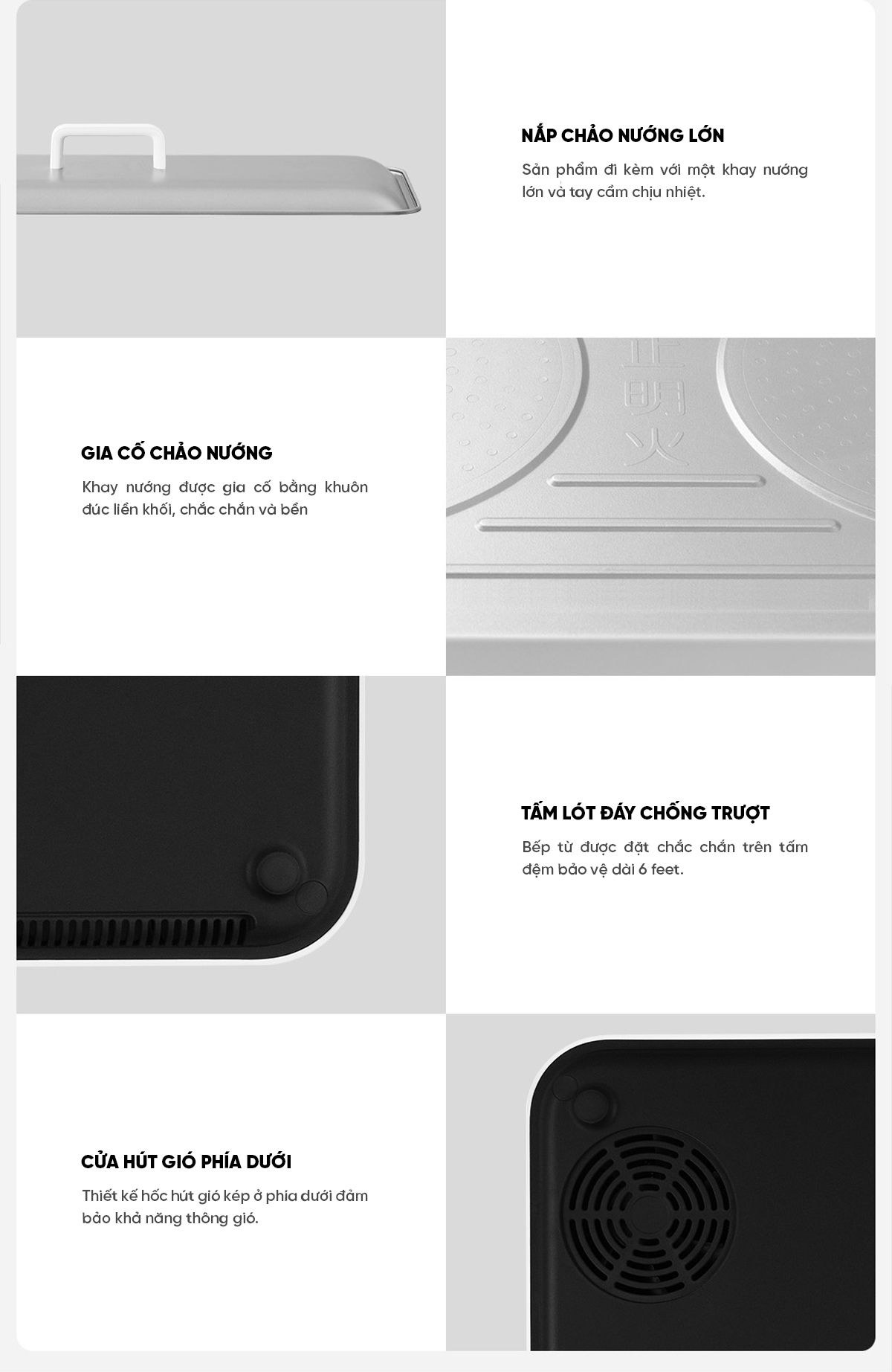 Bếp từ đôi kèm khay nướng Xiaomi Mijia | Giá tốt
