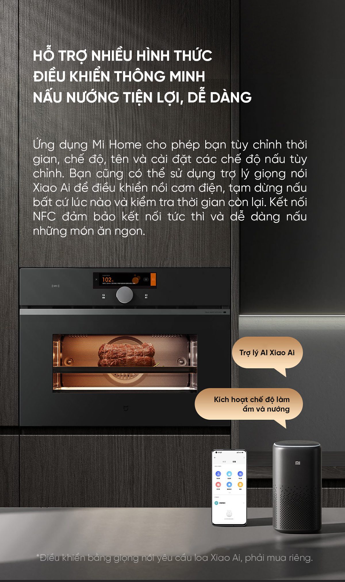 Máy hấp nướng Xiaomi Mijia P1 58L MQR02M – Tích hợp 80+ công thức nấu ăn thông minh