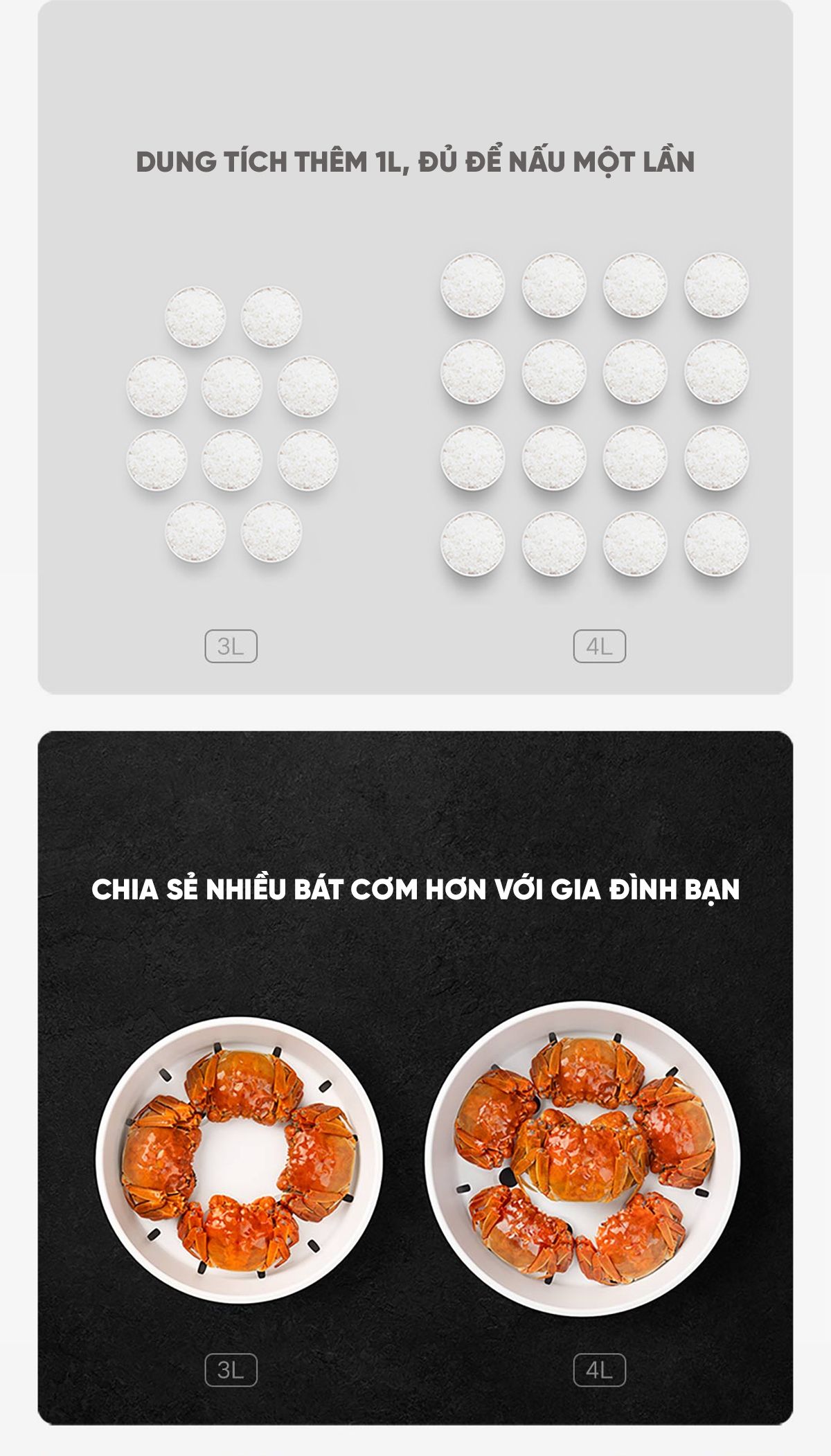 Nồi Cơm Điện Cao Tần Xiaomi Gen 3 Thông Minh 3L | Giá ưu đãi